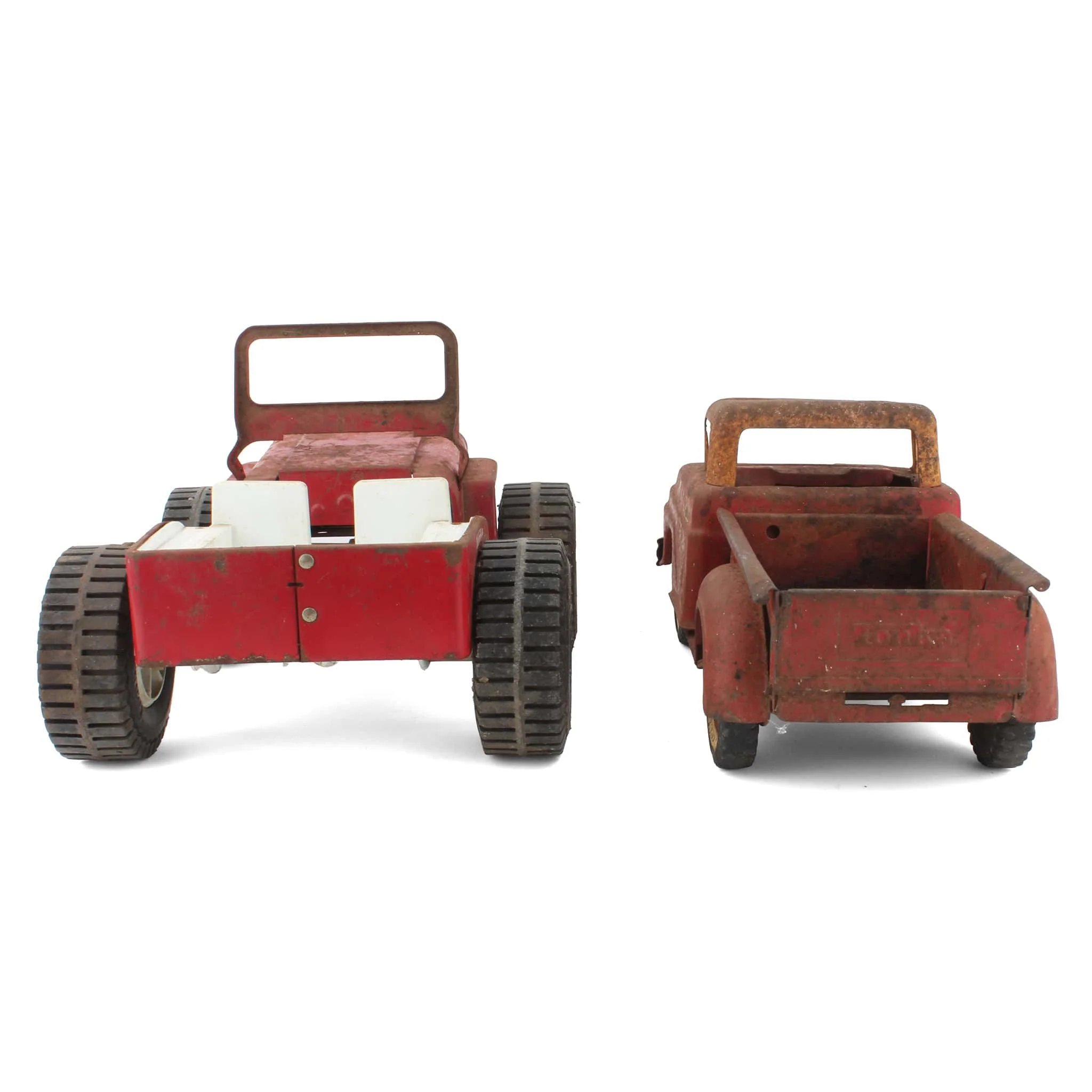 Lot of (1) Tonka Jeep and (1) Tonka Pick-Up in Red - Image 3
