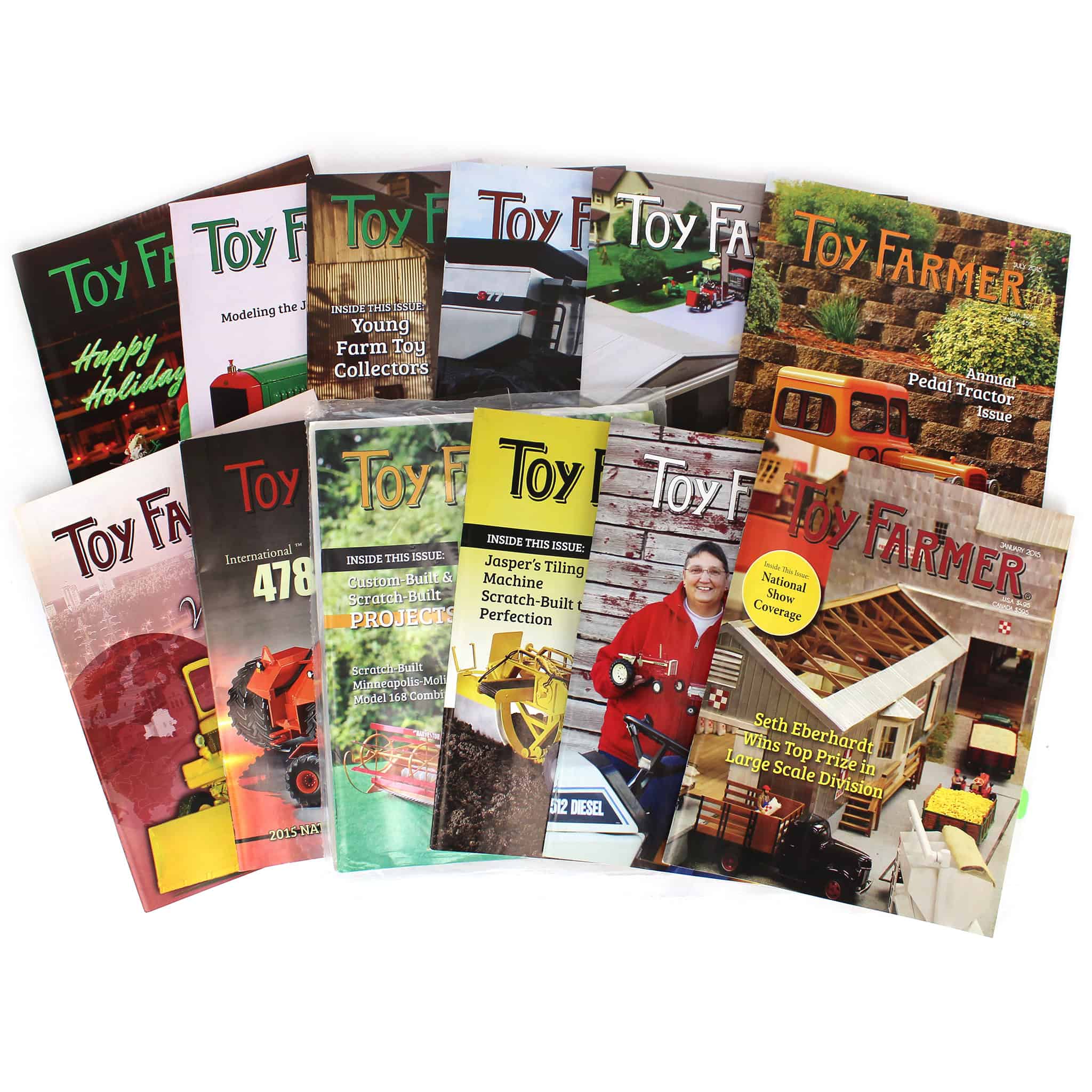 Lot of (12) 2015 Toy Farmer Magazines