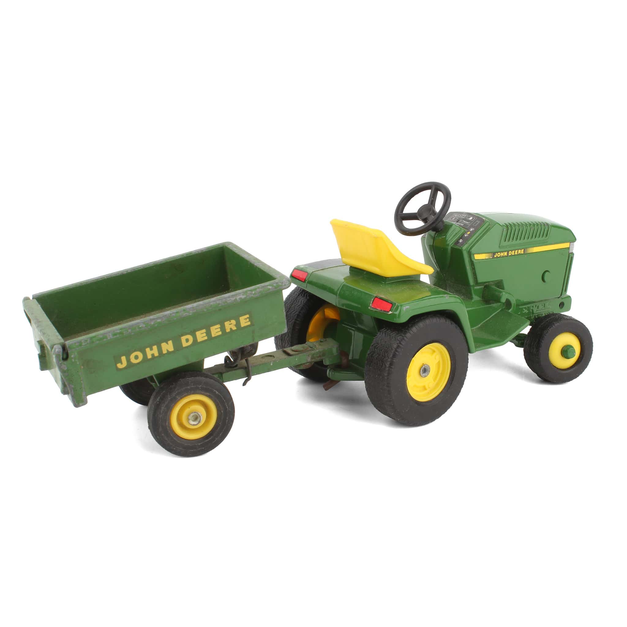 Lot of (2) 1/16 John Deere Lawn and Garden Tractors with Carts - Image 2