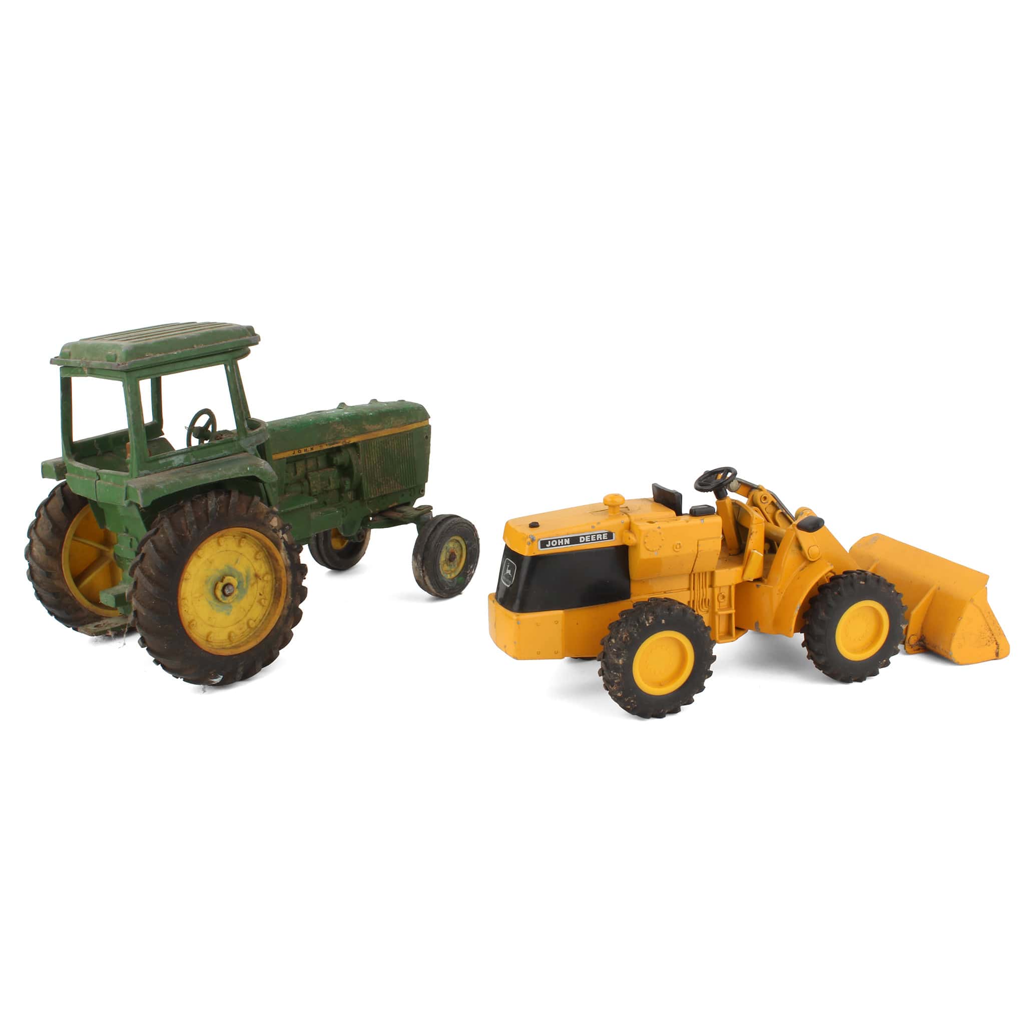 Lot of (2) 1/16 John Deere Tractors and (1) John Deere Loader by ERTL - Image 2