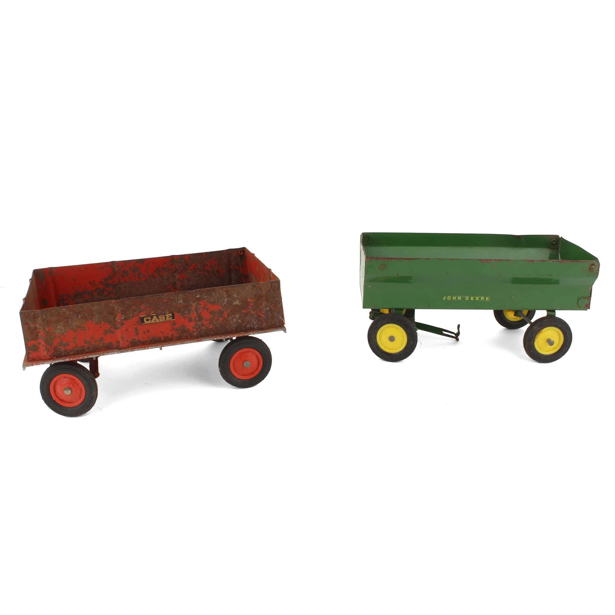 Lot of (2) 1/16 Tractors, (2) 1/16 Barge Wagons and (1) Wagon Frame - Image 2