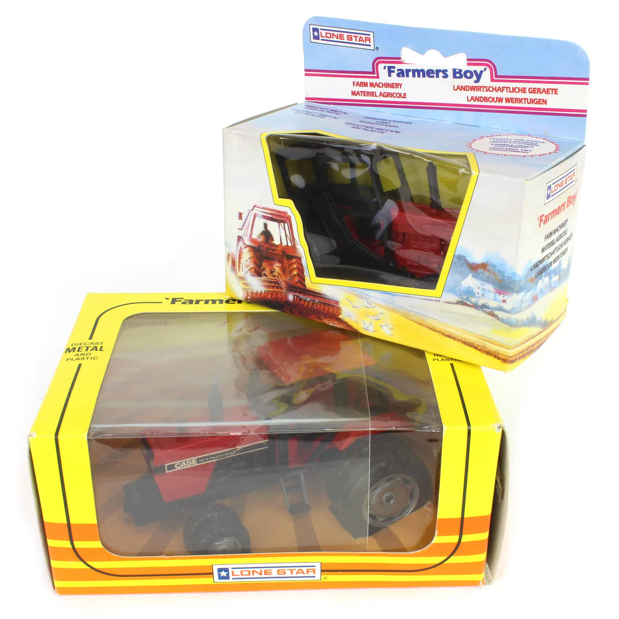 Lot of (2) 1/32 Farmer's Boy Series International Tractors by Lone Star