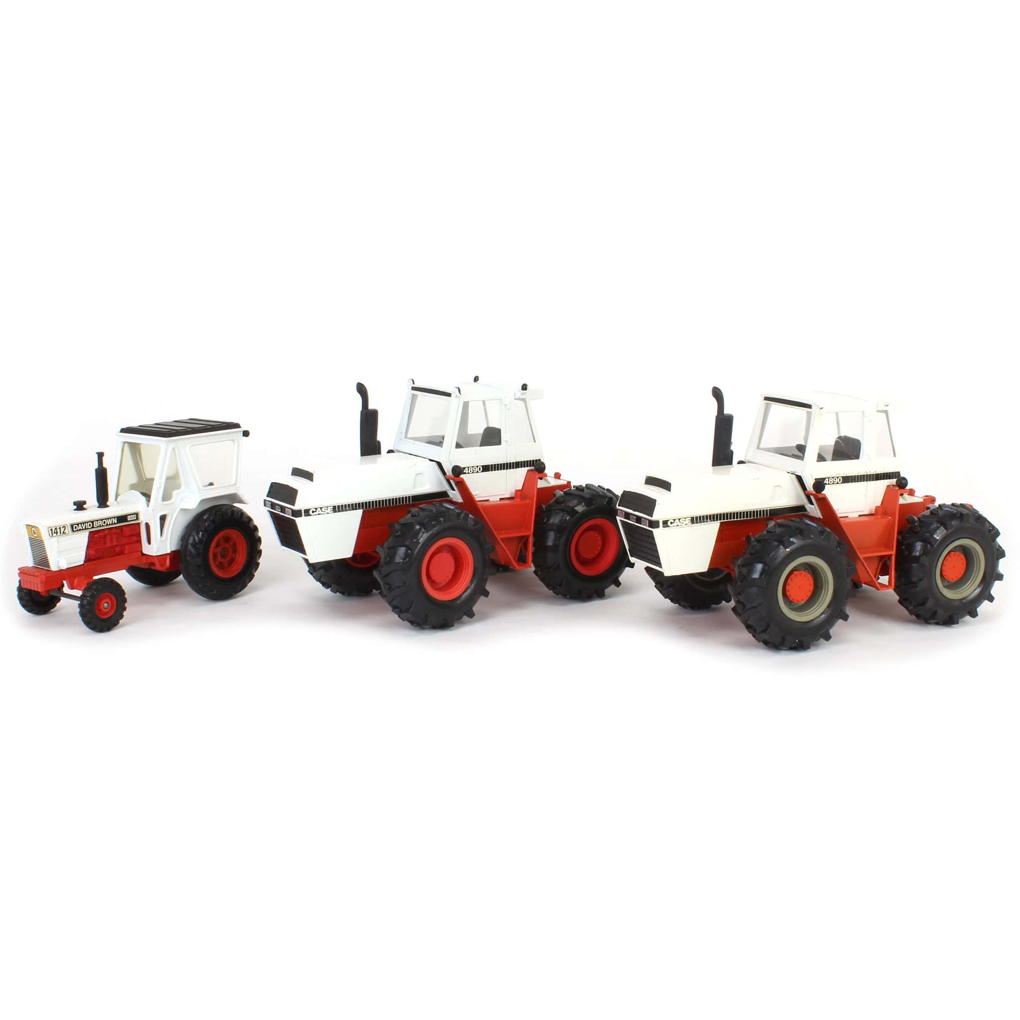 Lot of (2) 1/35 Case 4890 Tractors and (1) David Brown 1412 Tractor