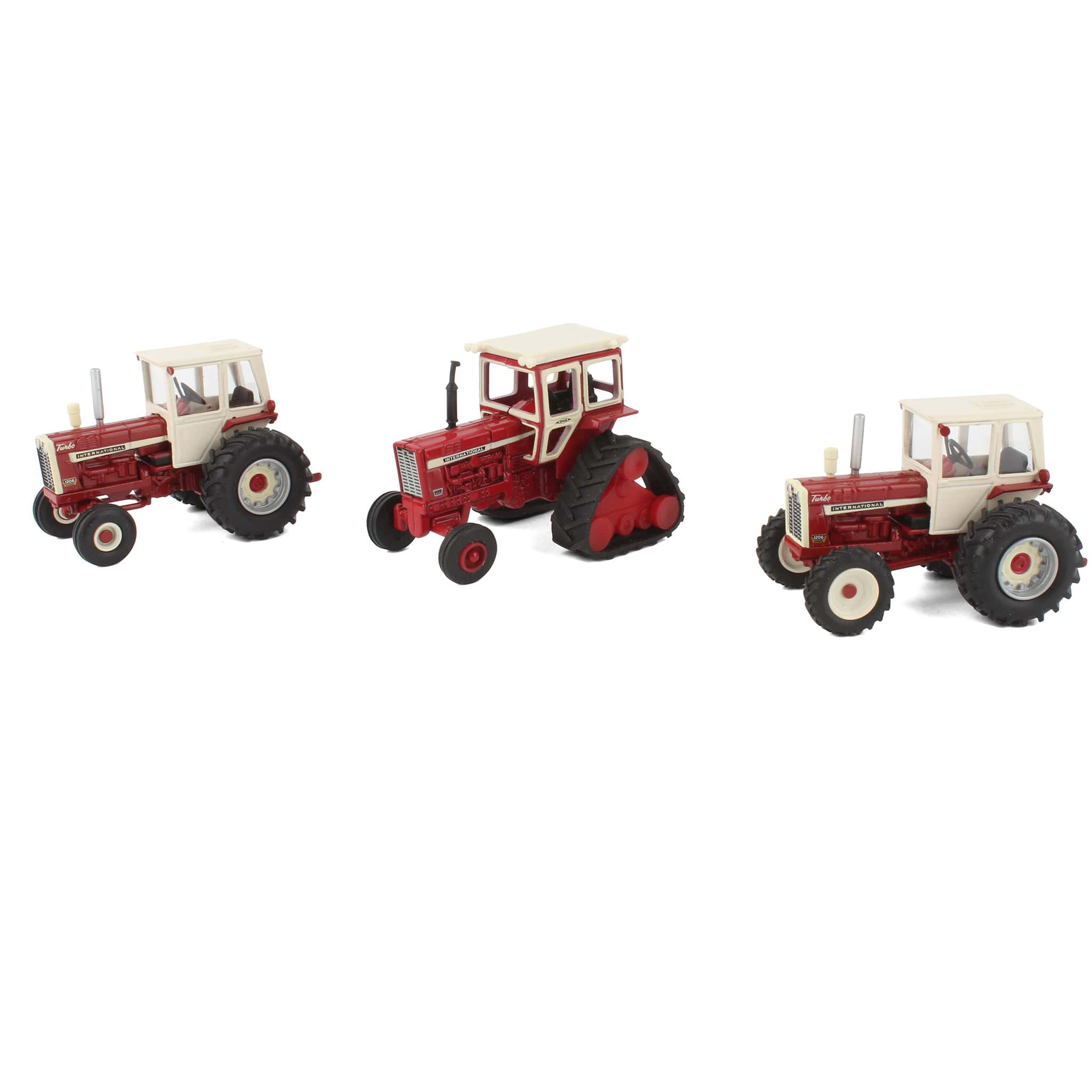Lot of (2) 1/64 Case International 1206 Tractors and (1) 1/64 Case International 856 Tractor by ERTL
