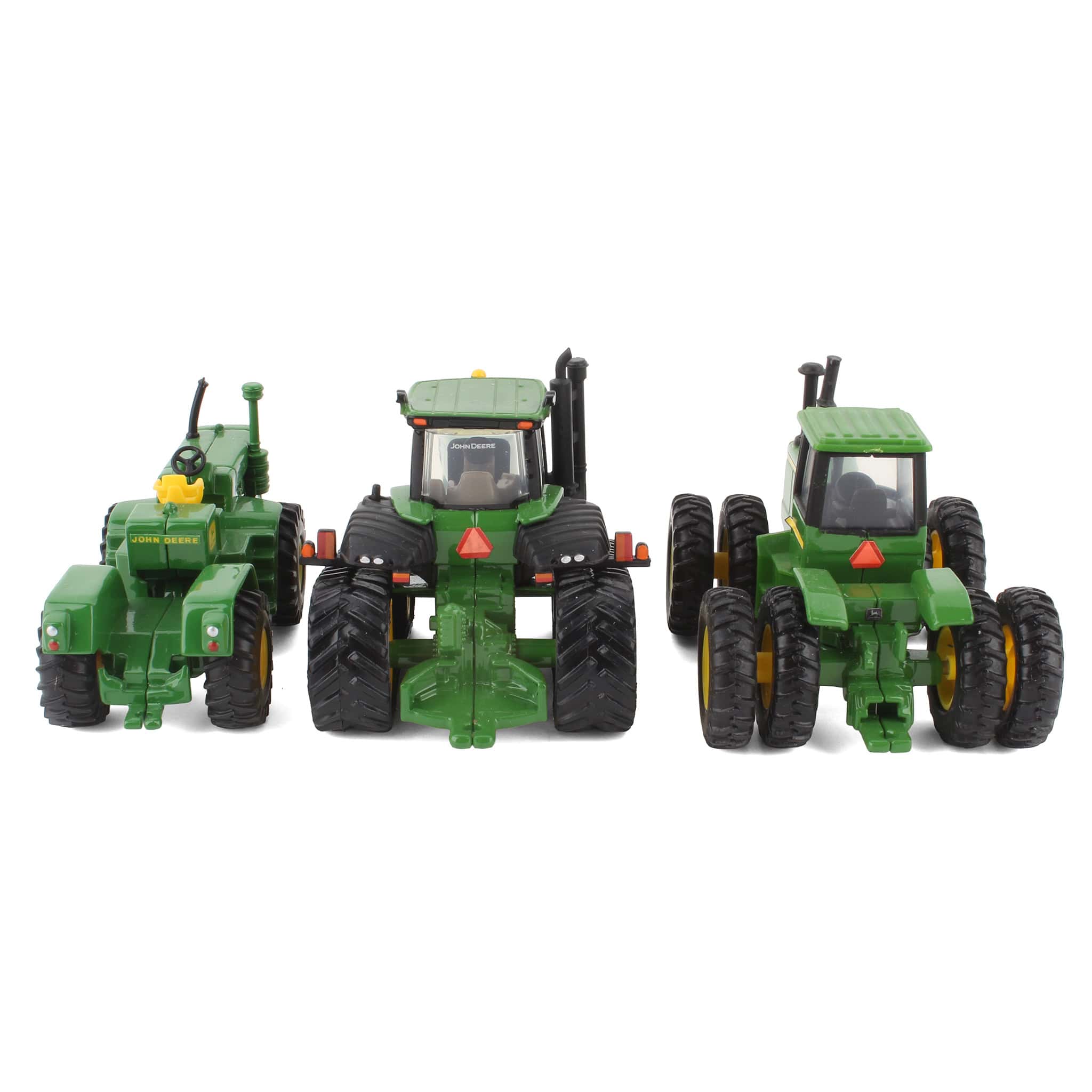 Lot of (2) 1/64 John Deere Tractors on Wheels and (1) 1/64 John Deere Tractor on Tracks by ERTL - Image 3