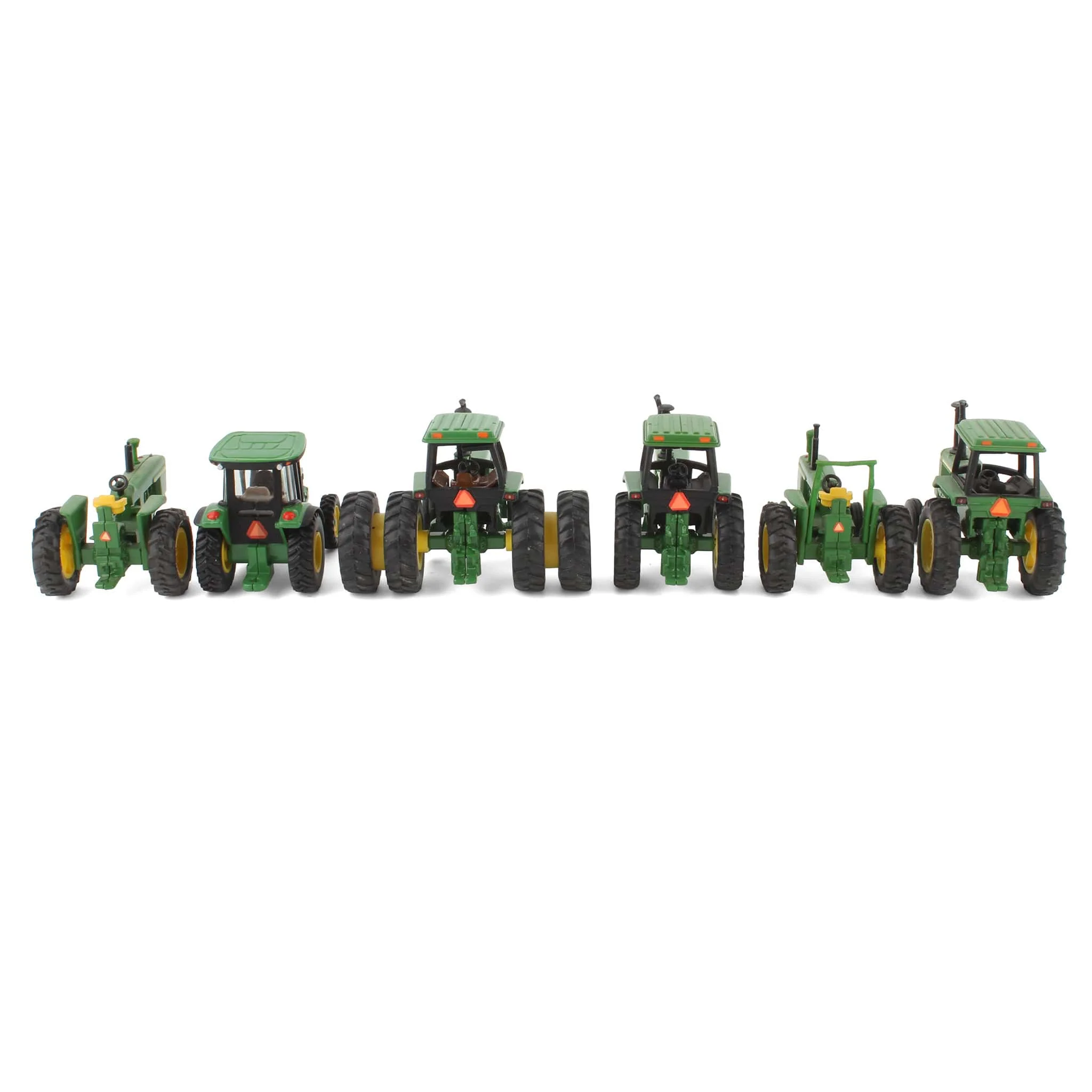 Lot of (2) 1/64 John Deere Tractors without Cabs and (4) 1/64 John Deere Tractors with Cabs by ERTL - Image 3