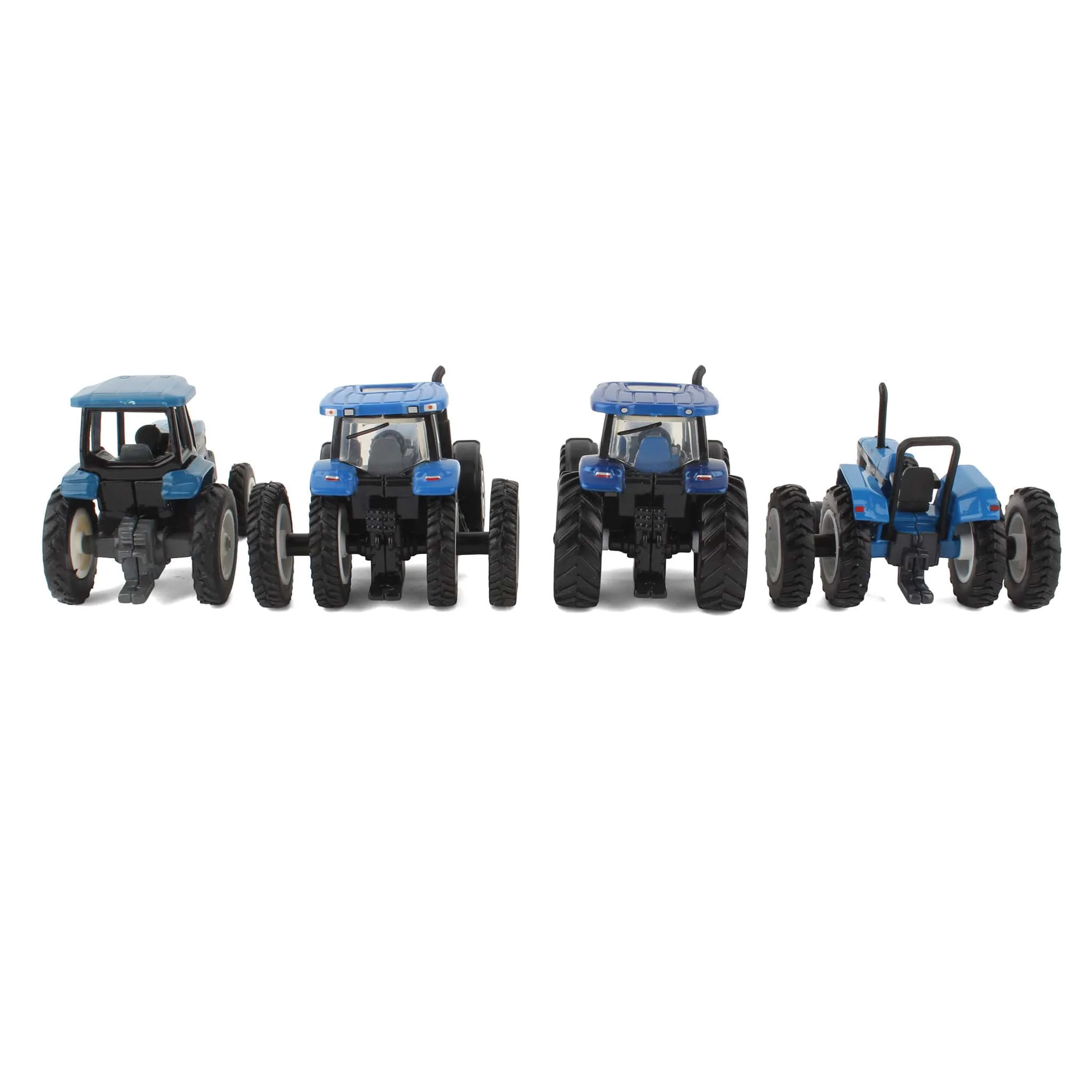 Lot of (2) 1/64 New Holland Tractors with Duals and (2) 1/64 New Holland Tractors with Singles by ERTL - Image 3