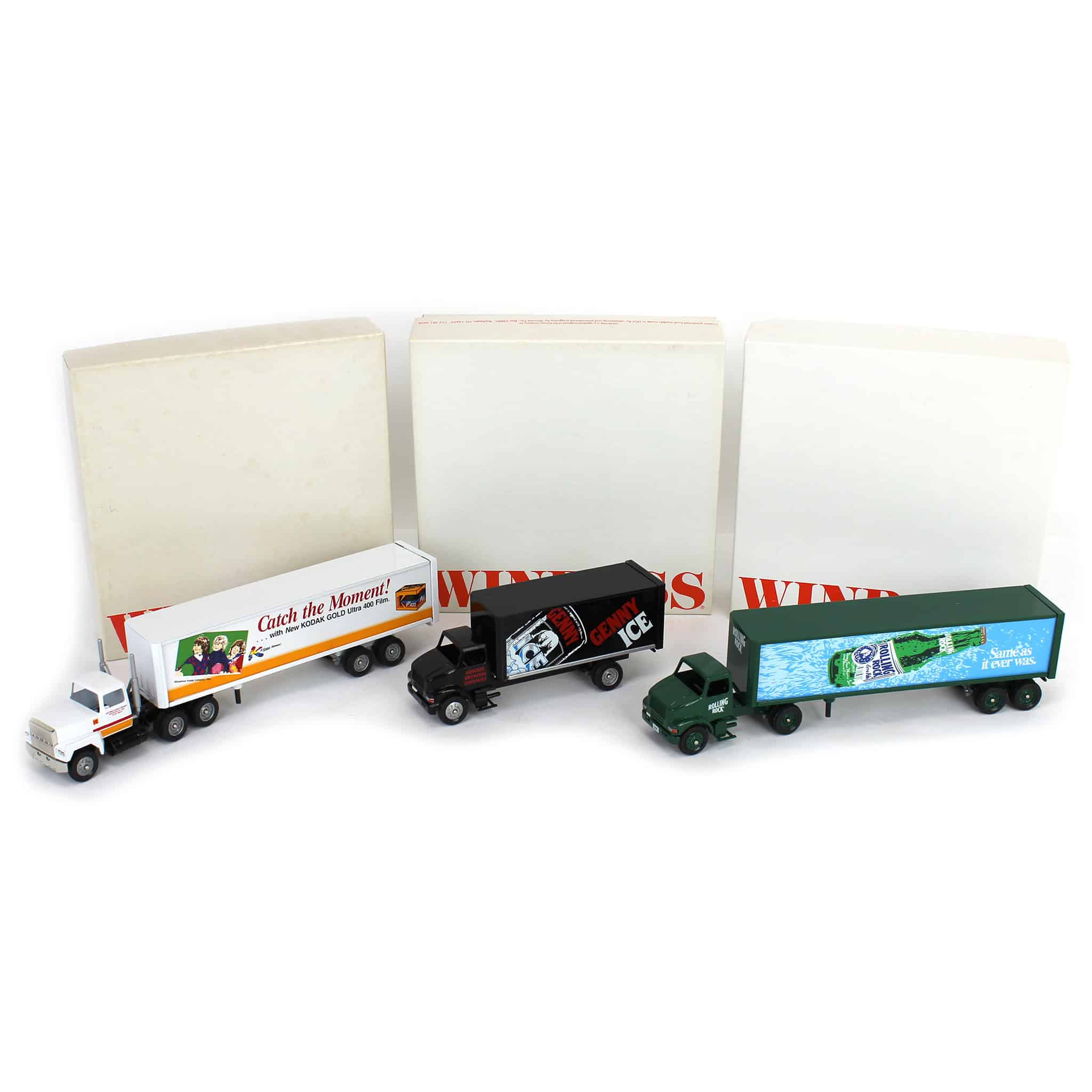 Lot of (2) 1/64 WINROSS Semi Trucks and (1) Delivery Truck