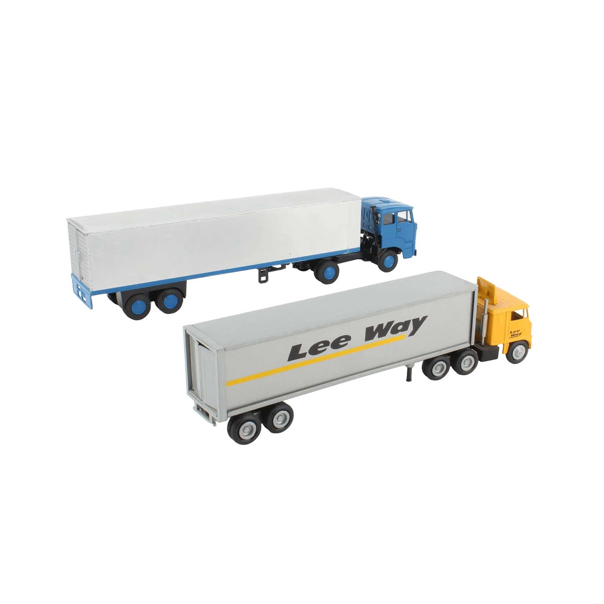 Lot of (2) COE Semi Traucks with Box Trailers - Image 2