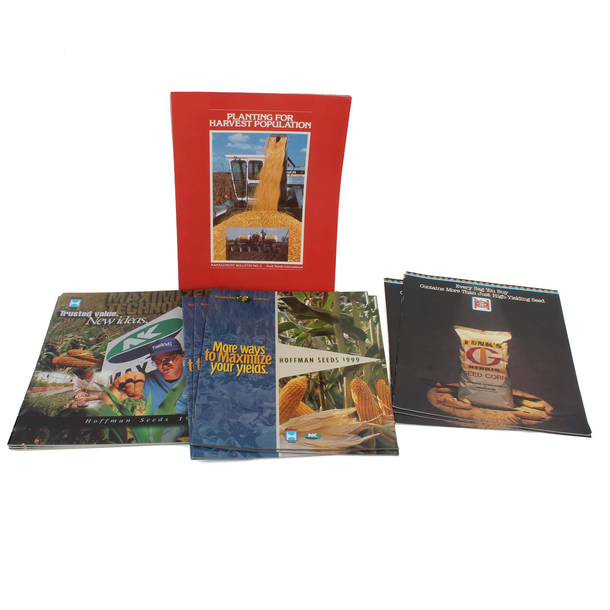 Lot of (23) Hoffman Seed Catalogs, (12) Funk's G Hybrid Information and Sales Pamphlets, (4) Planting Harvest Population Management Bulletin, and (1) Swift Notepad - Image 4