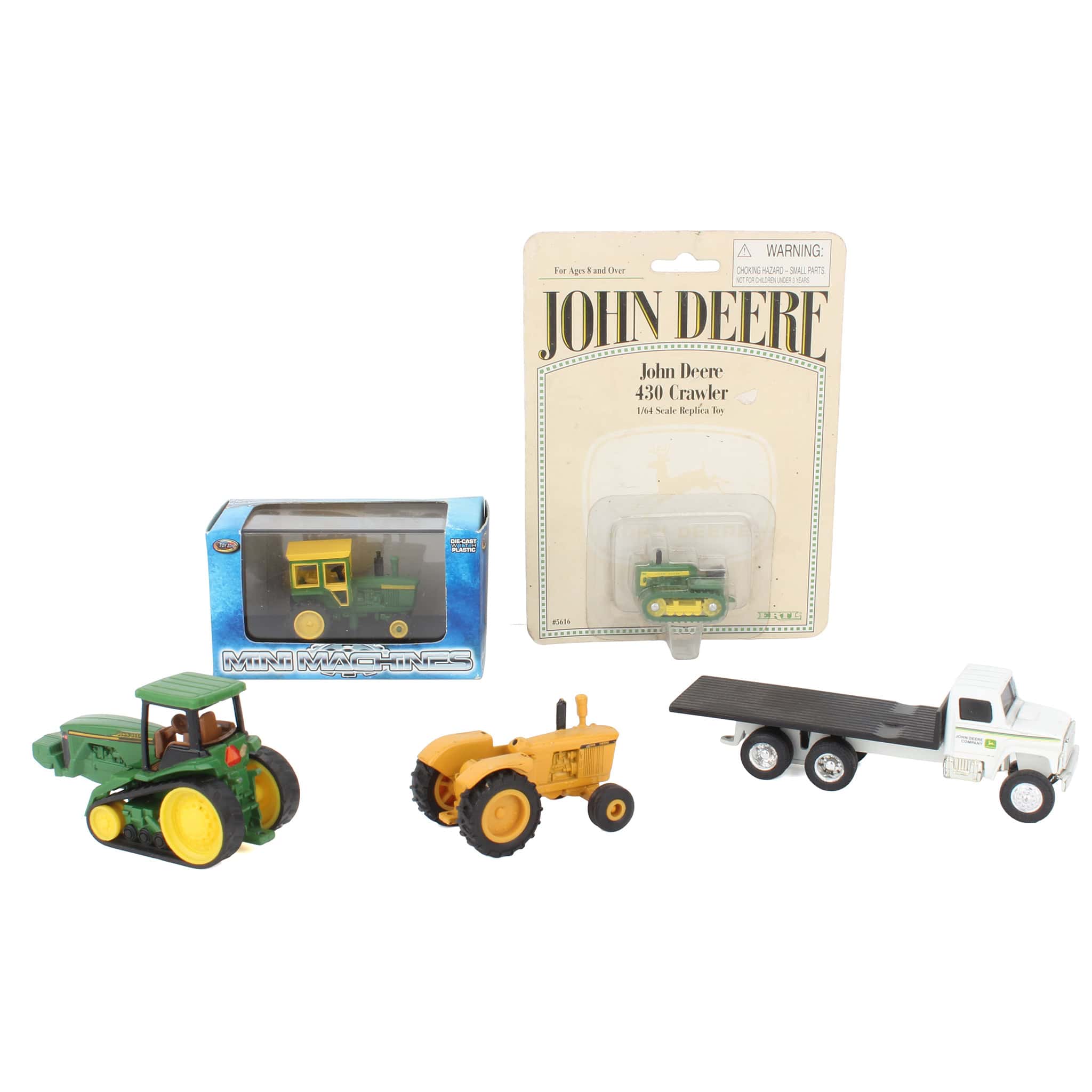 Lot of (3) 1/64 John Deere Tractors, (1) 1/64 John Deere Crawler, and (1) 1/64 John Deere Flatbed Truck - Image 2