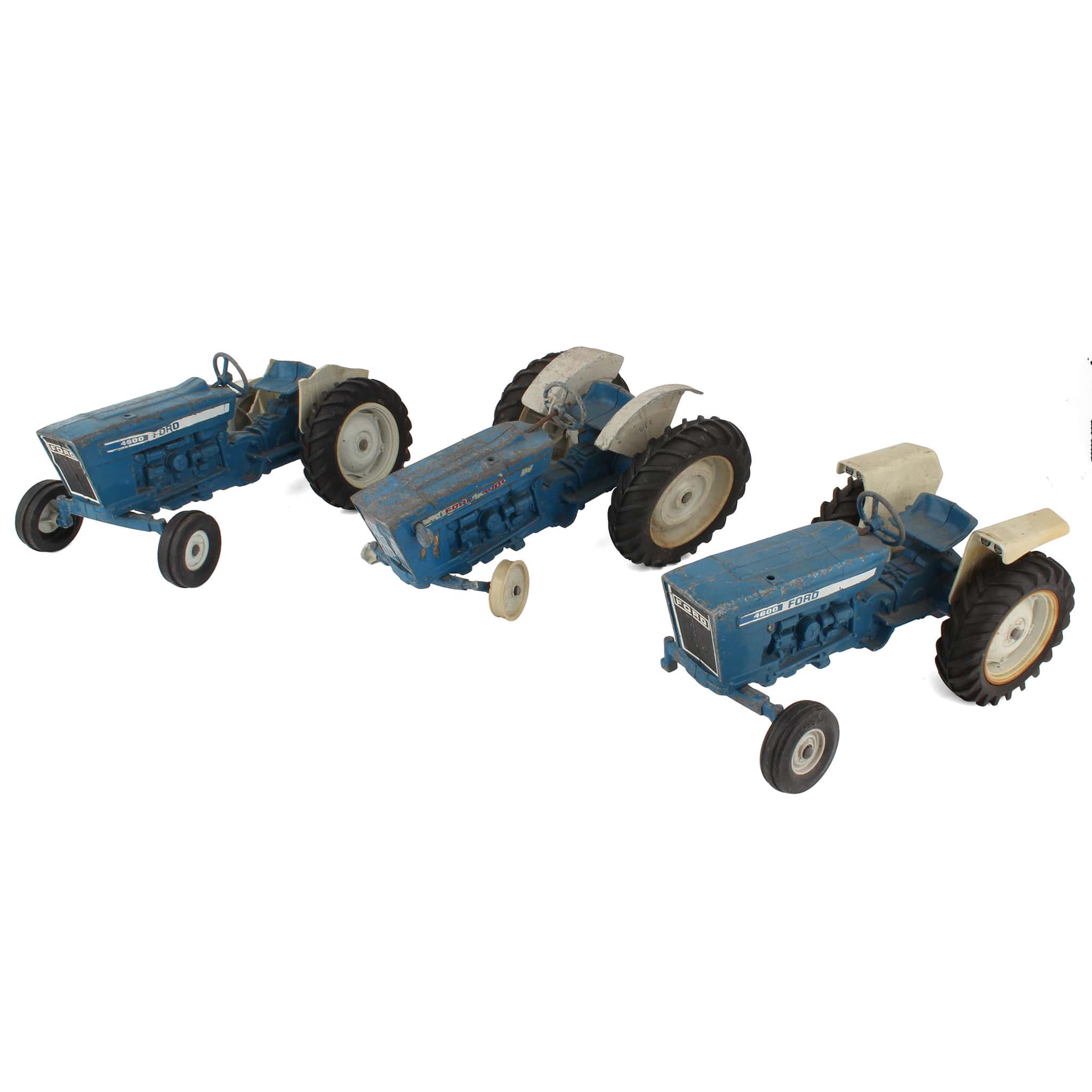 Lot of (3) Damaged 1/16 Ford 4800 Tractors