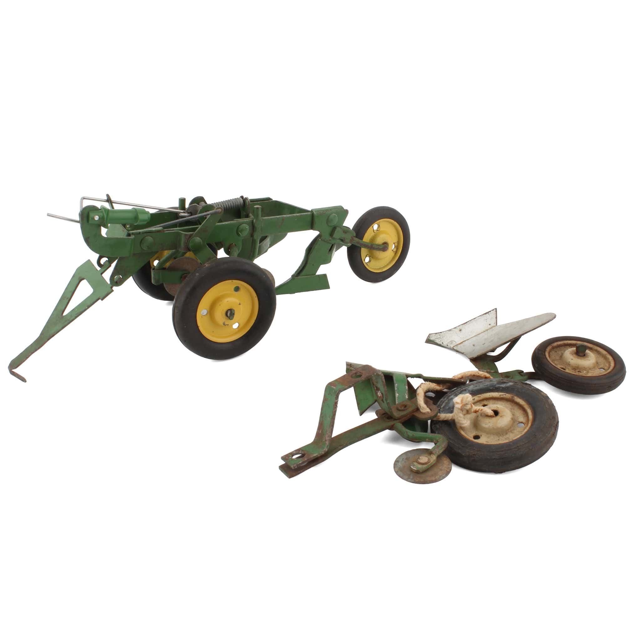 Lot of (3) Farm Implements Including Tru Scale Disc, Slik Double Drag Rake and Eska John Deere Plow and (1) Set of Plow Pieces - Image 3