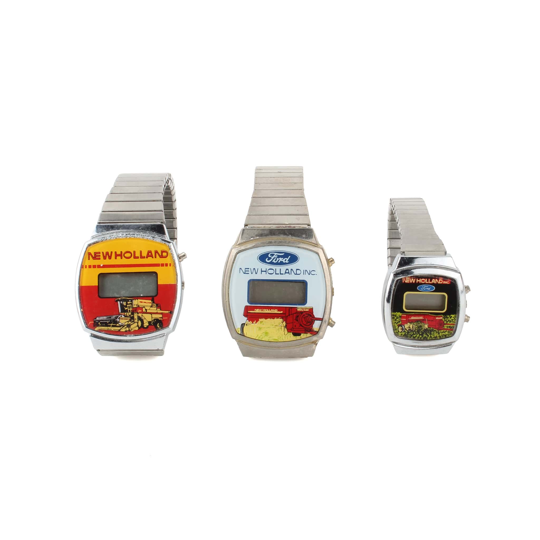Lot of (3) Ford New Holland Wristwatches Featuring New Holland Farm Equipment