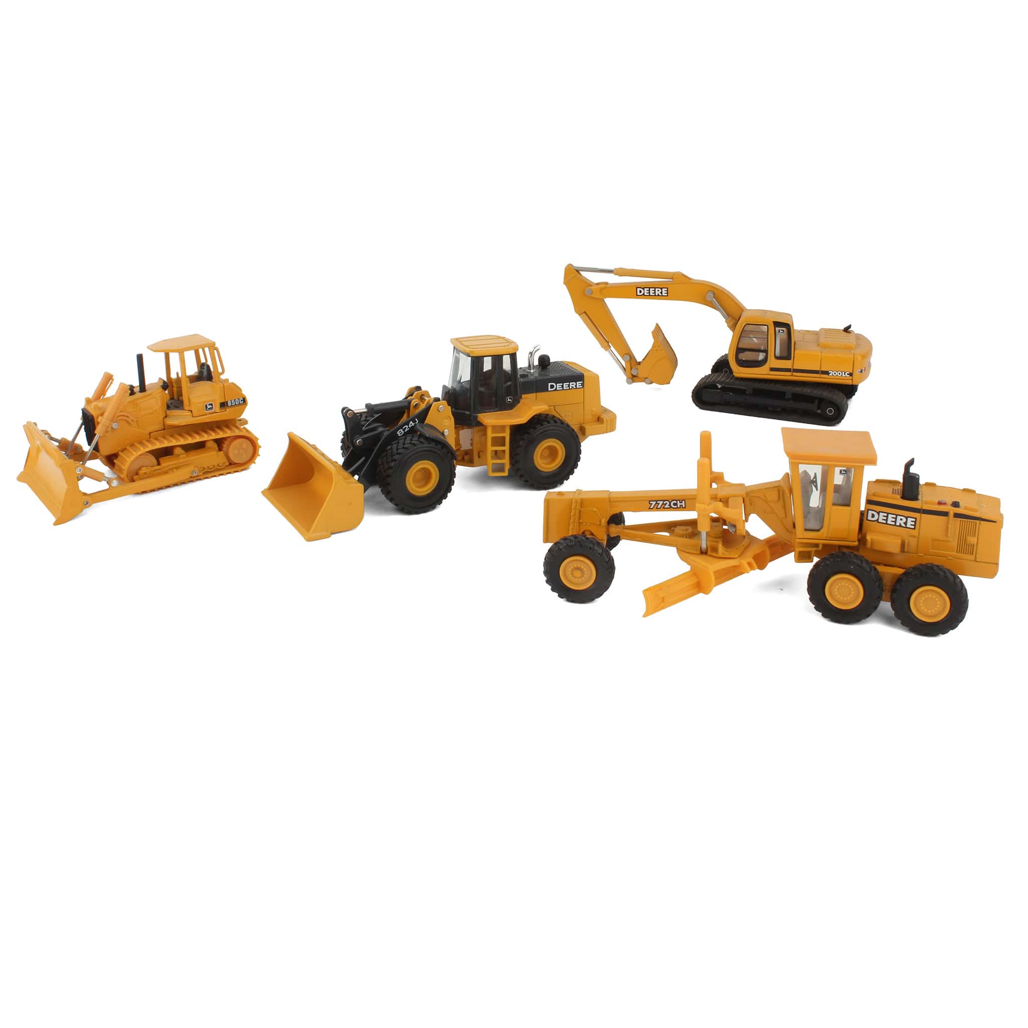 Lot of (4) 1/50 John Deere Heavy Construction Equipment by ERTL