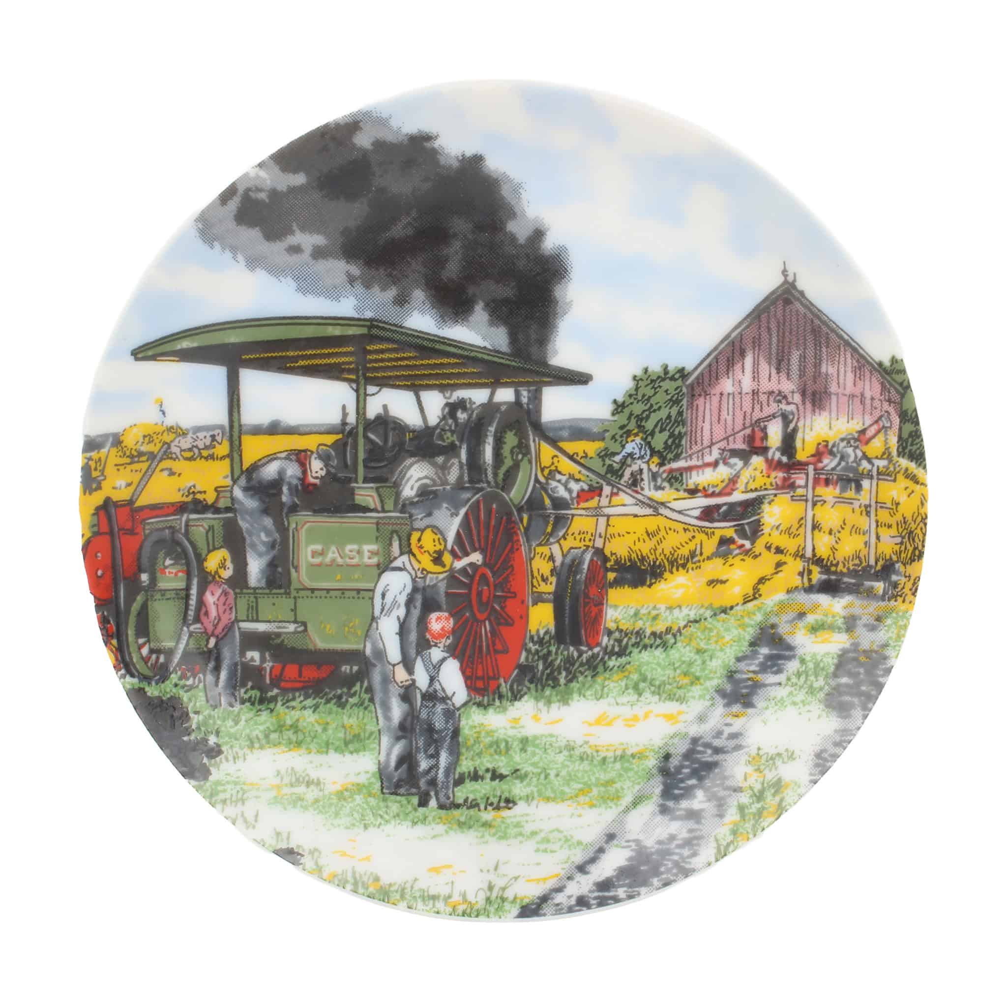 Lot of (4) 5-inch Decorative Plate Featuring Case Tractor - Image 2