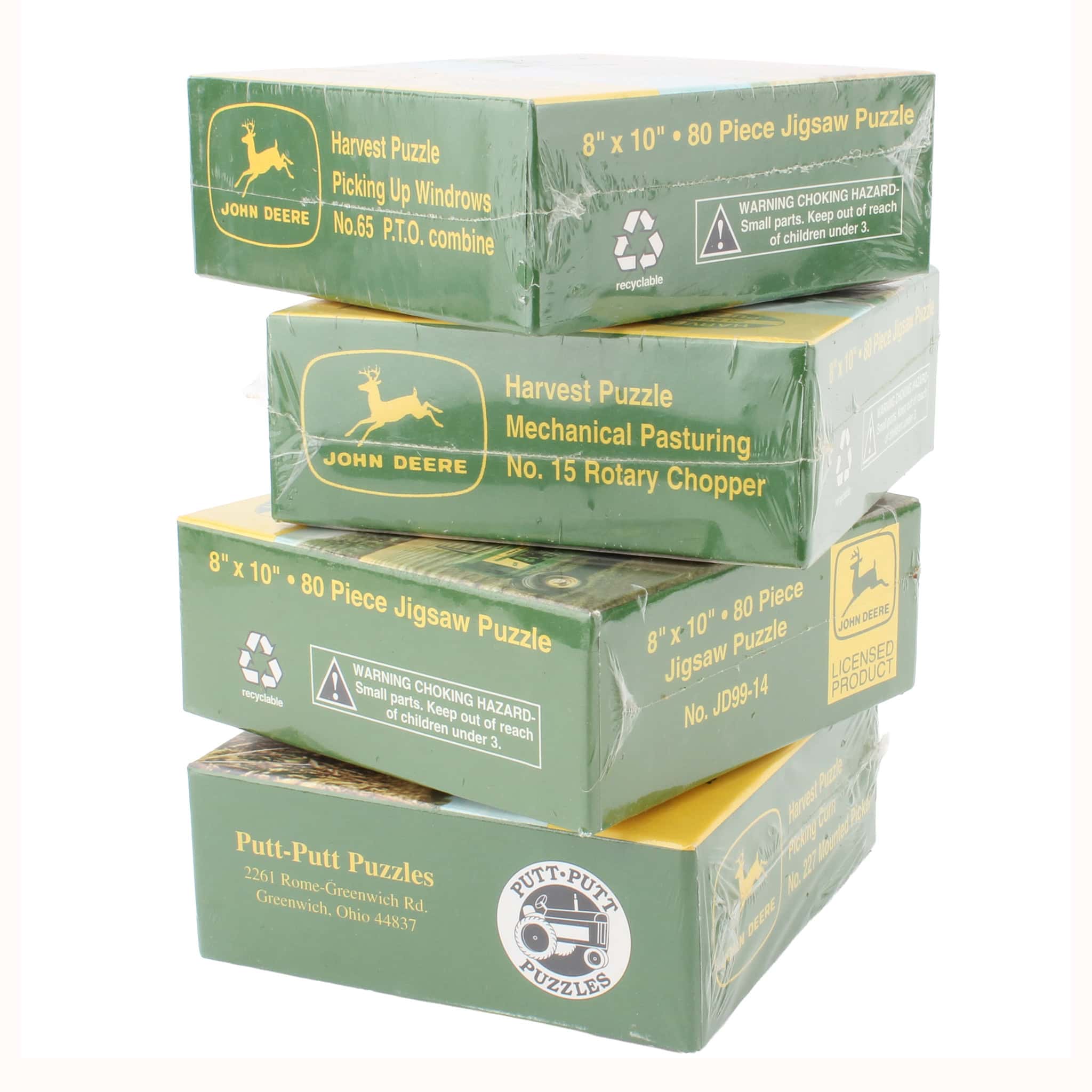 Lot of 4 John Deere Harvest 20 Series 80 Piece Putt Putt Puzzles - Image 2