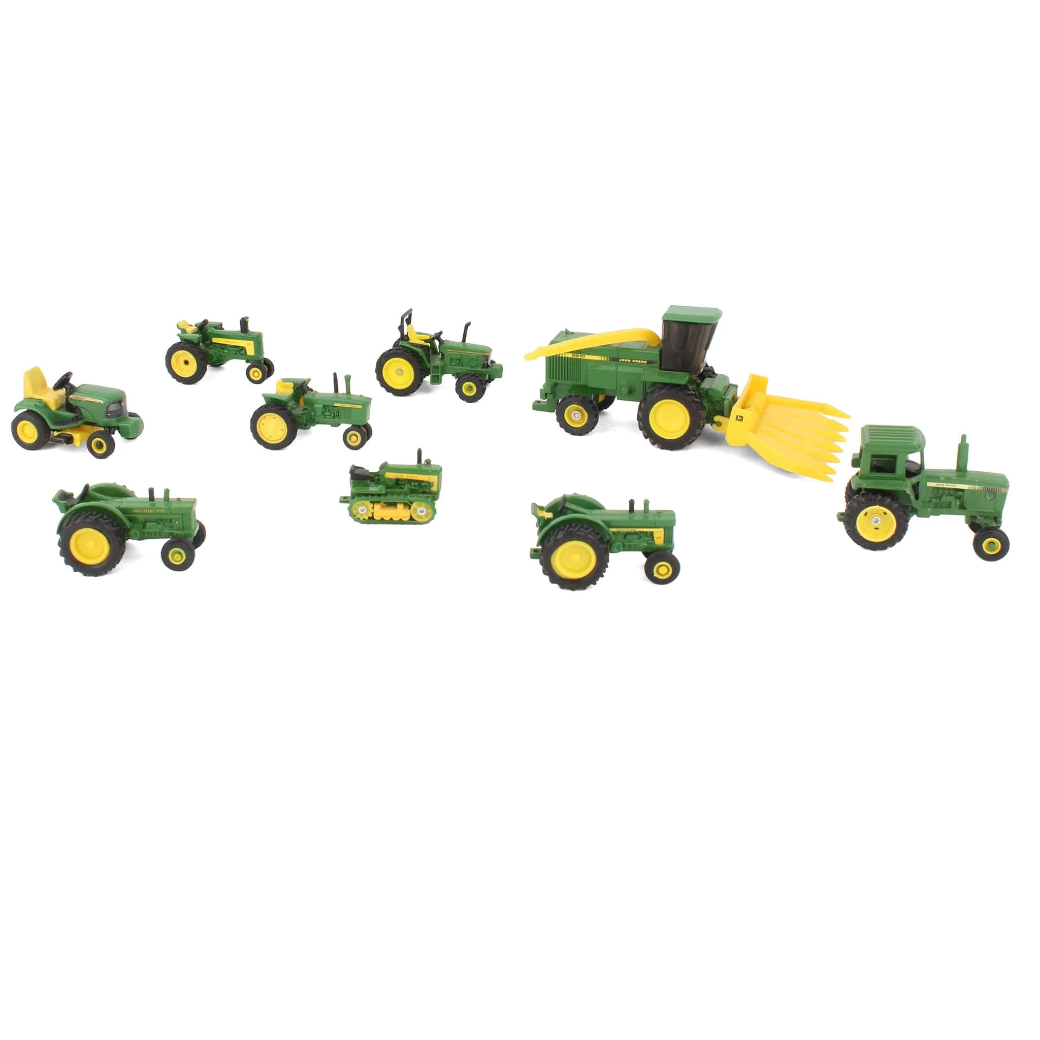 Lot of (7) 1/64 John Deere Tractors, (1) 1/64 John Deere Crawler, and (1) 1/64 John Deere Combine with Header - Image 2