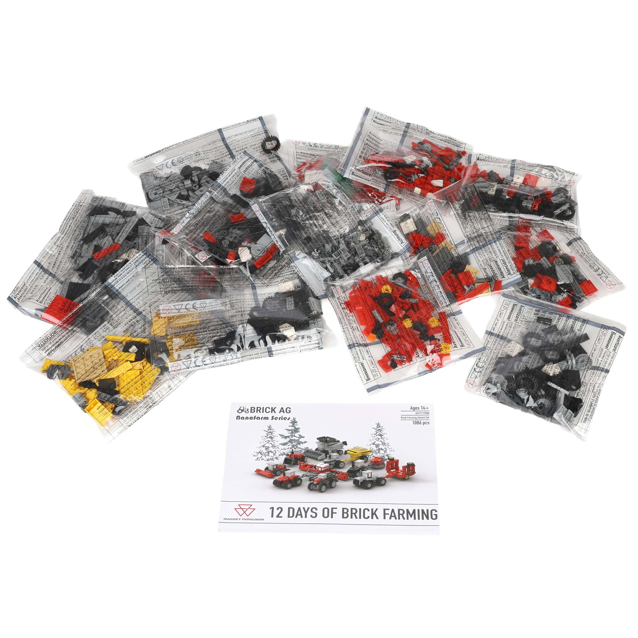 AGCO Massey Ferguson 12 Days of Brick Farming Building Block Advent Set by Brick Ag, 1,086 Pieces - Image 3