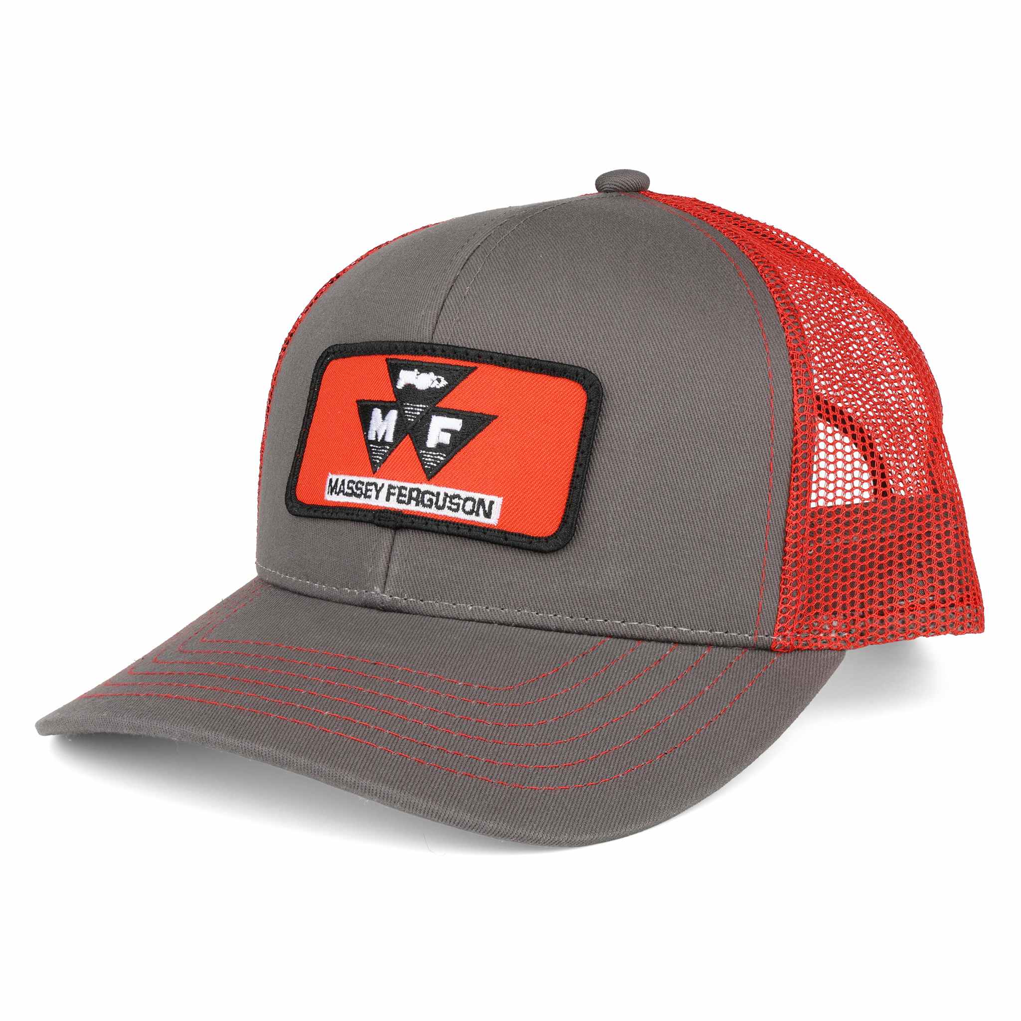 Massey Ferguson Grey Twill with Red Mesh Back Cap