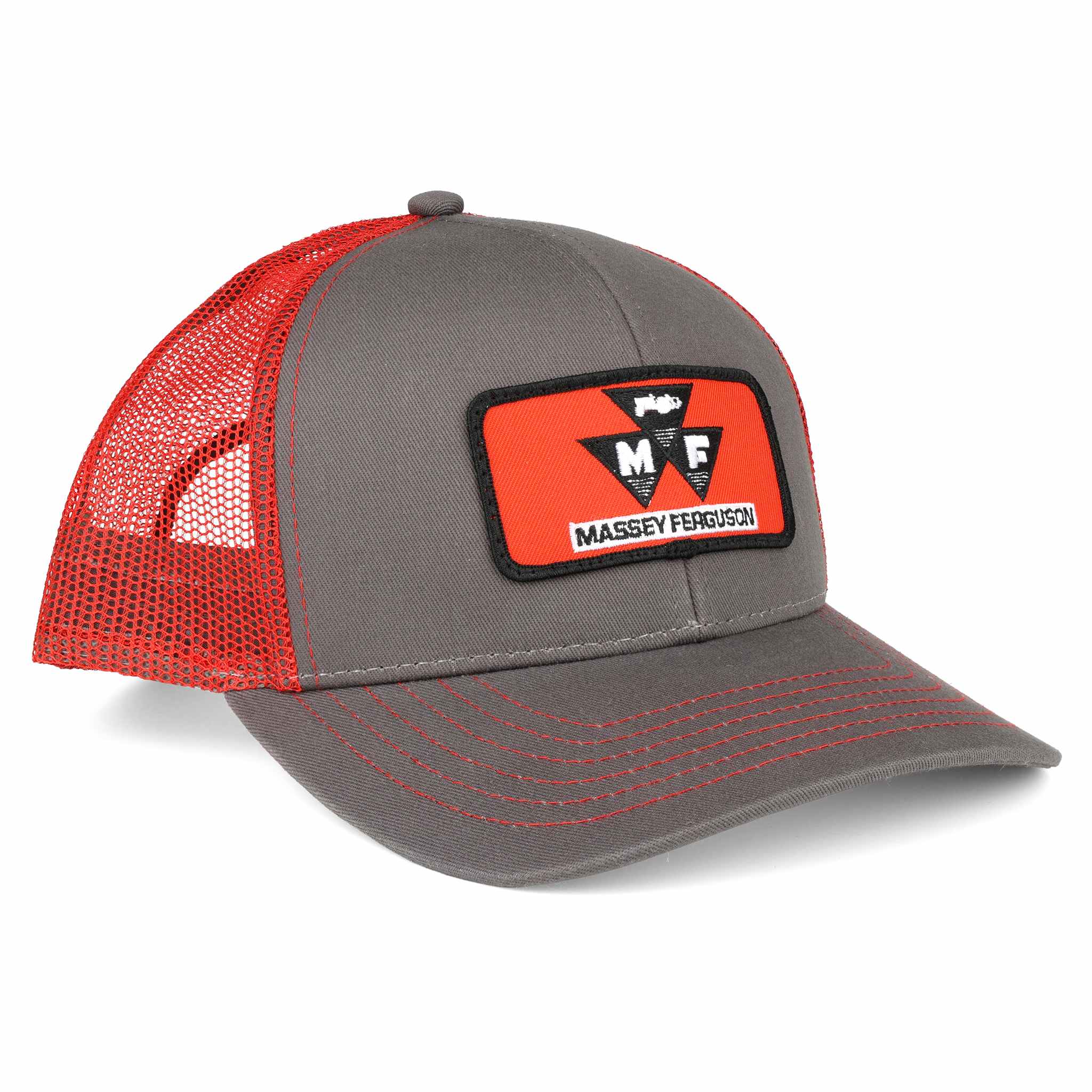 Massey Ferguson Grey Twill with Red Mesh Back Cap - Image 2