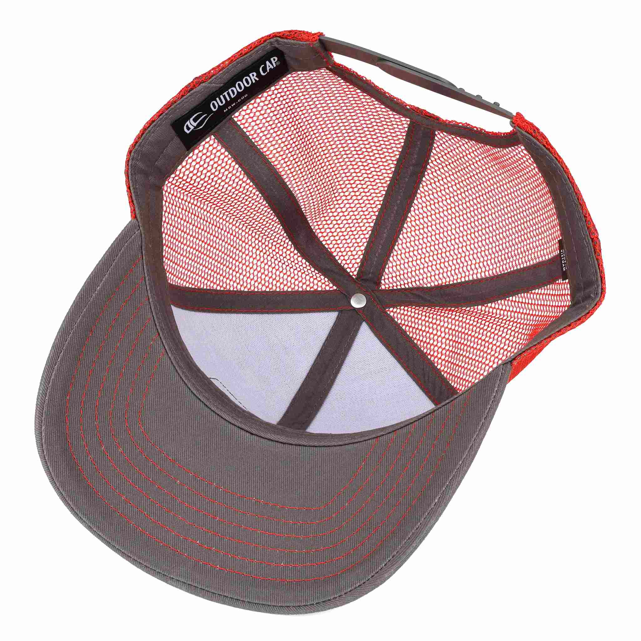 Massey Ferguson Grey Twill with Red Mesh Back Cap - Image 4