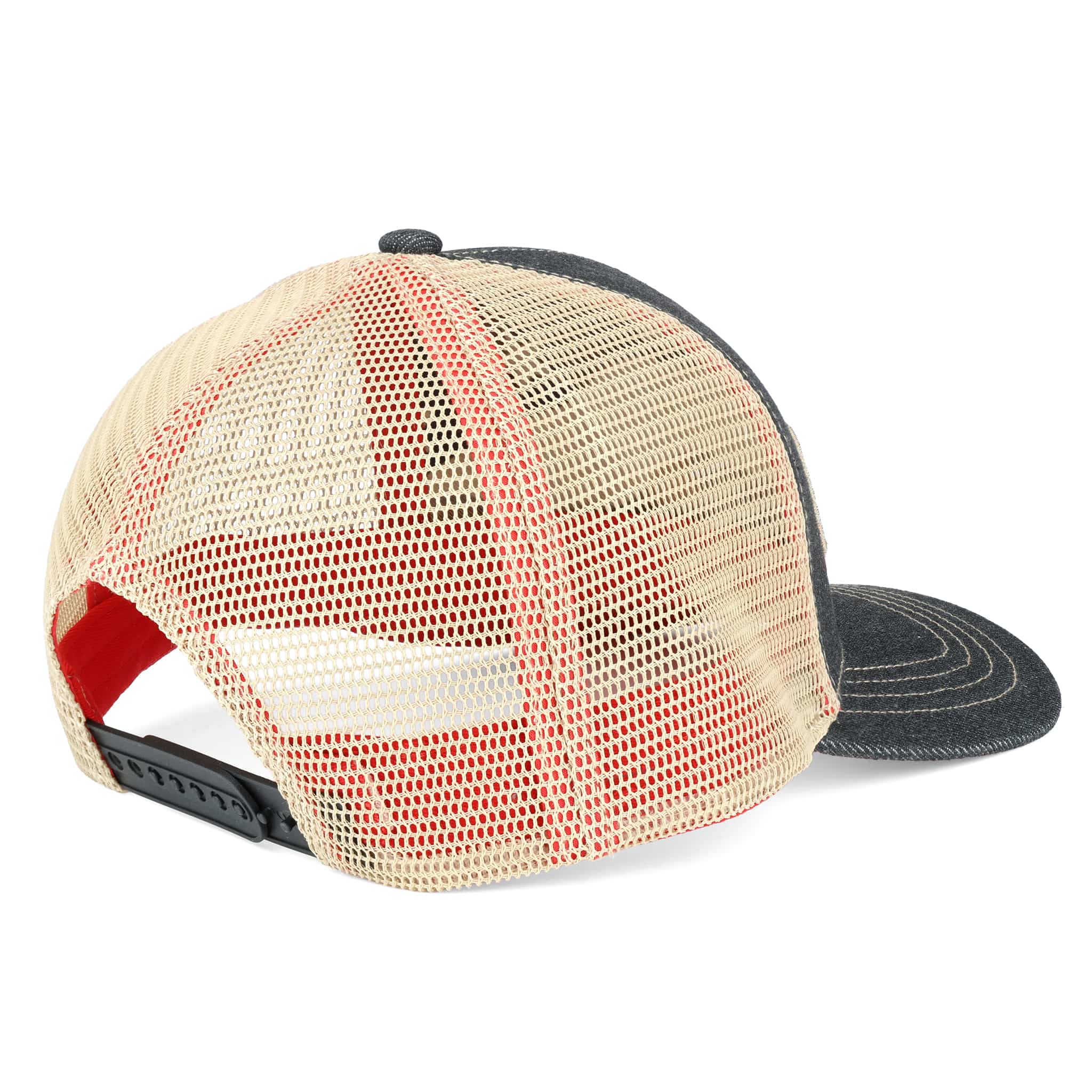 McCormick Farmall Black Denim Mesh Back Trucker Cap - Image 3