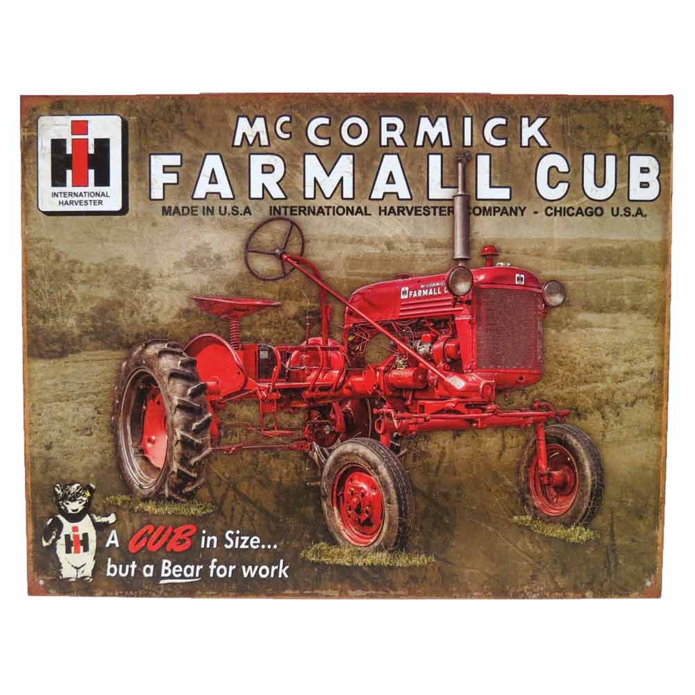 McCormick Farmall Cub 16" x 12.5" Tin Sign