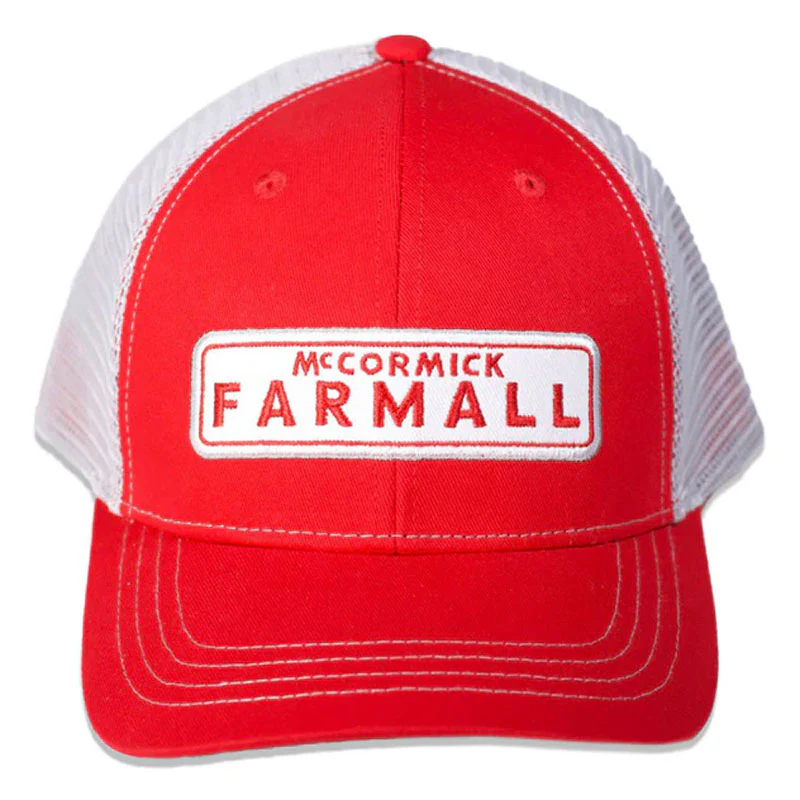 McCormick Farmall Red & Light Gray Mesh Back Trucker Cap - Image 2