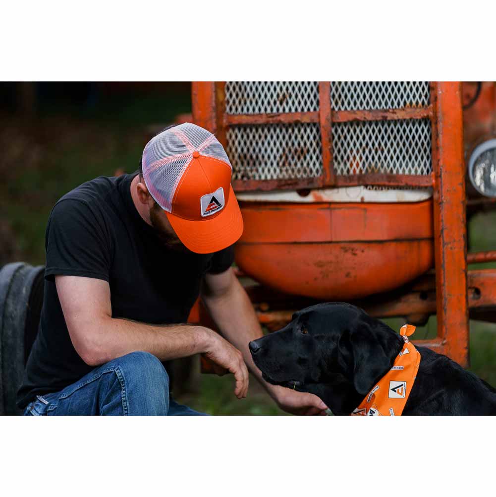 Modern Allis Chalmers Logo White Mesh Back Hat - Image 3