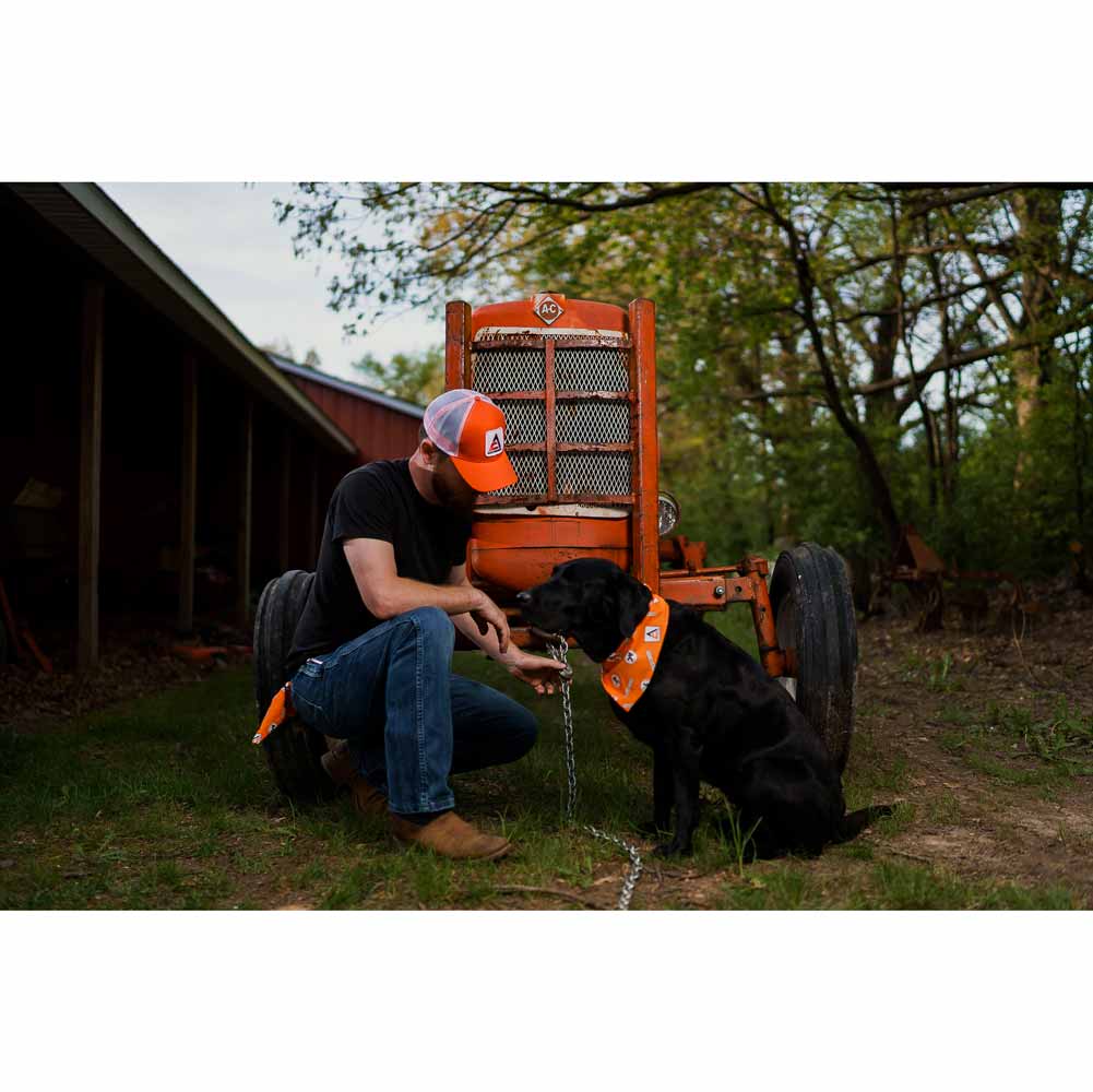 Modern Allis Chalmers Logo White Mesh Back Hat - Image 5