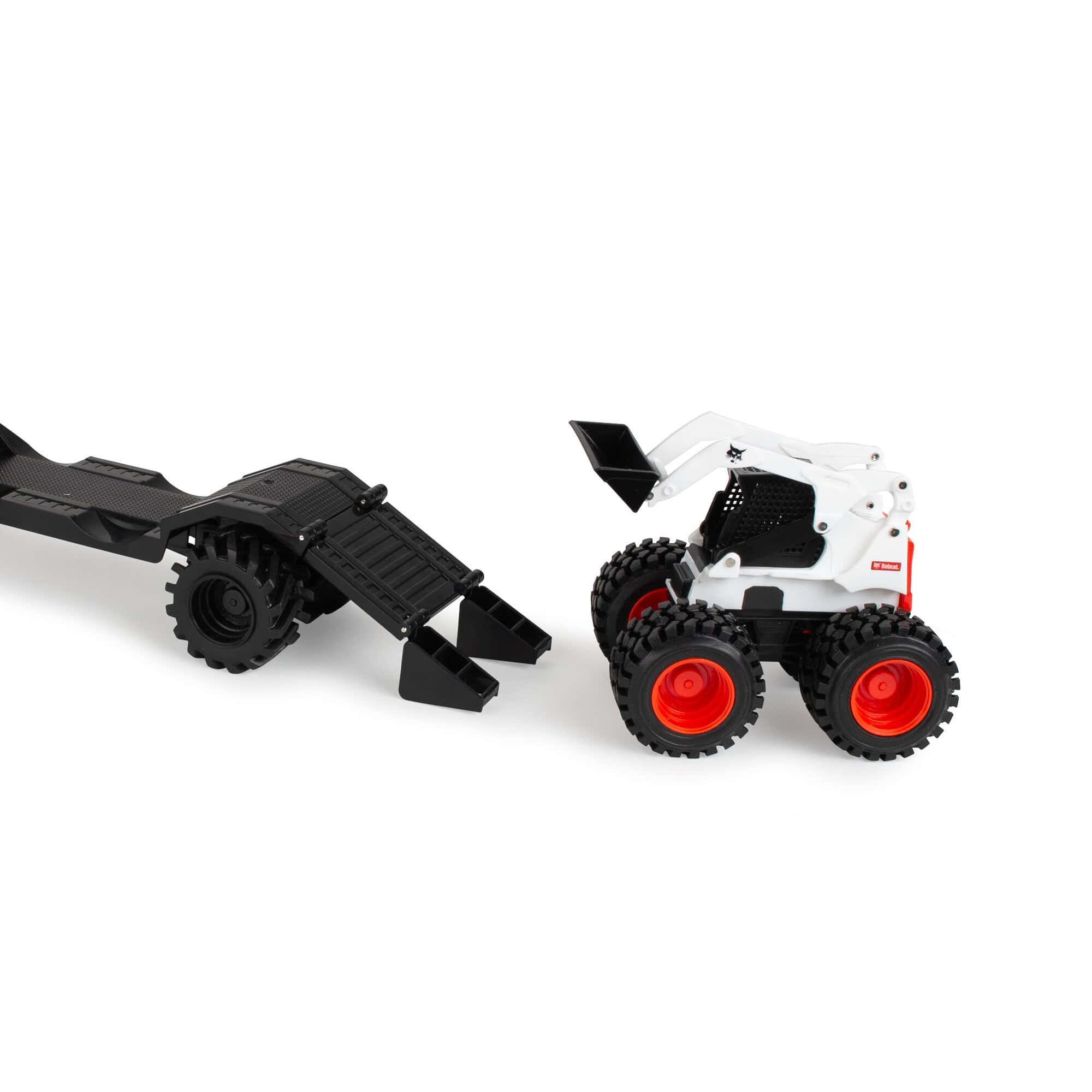 Monster Treads Bobcat Playset with Skid Steer, Truck & Trailer - Image 2