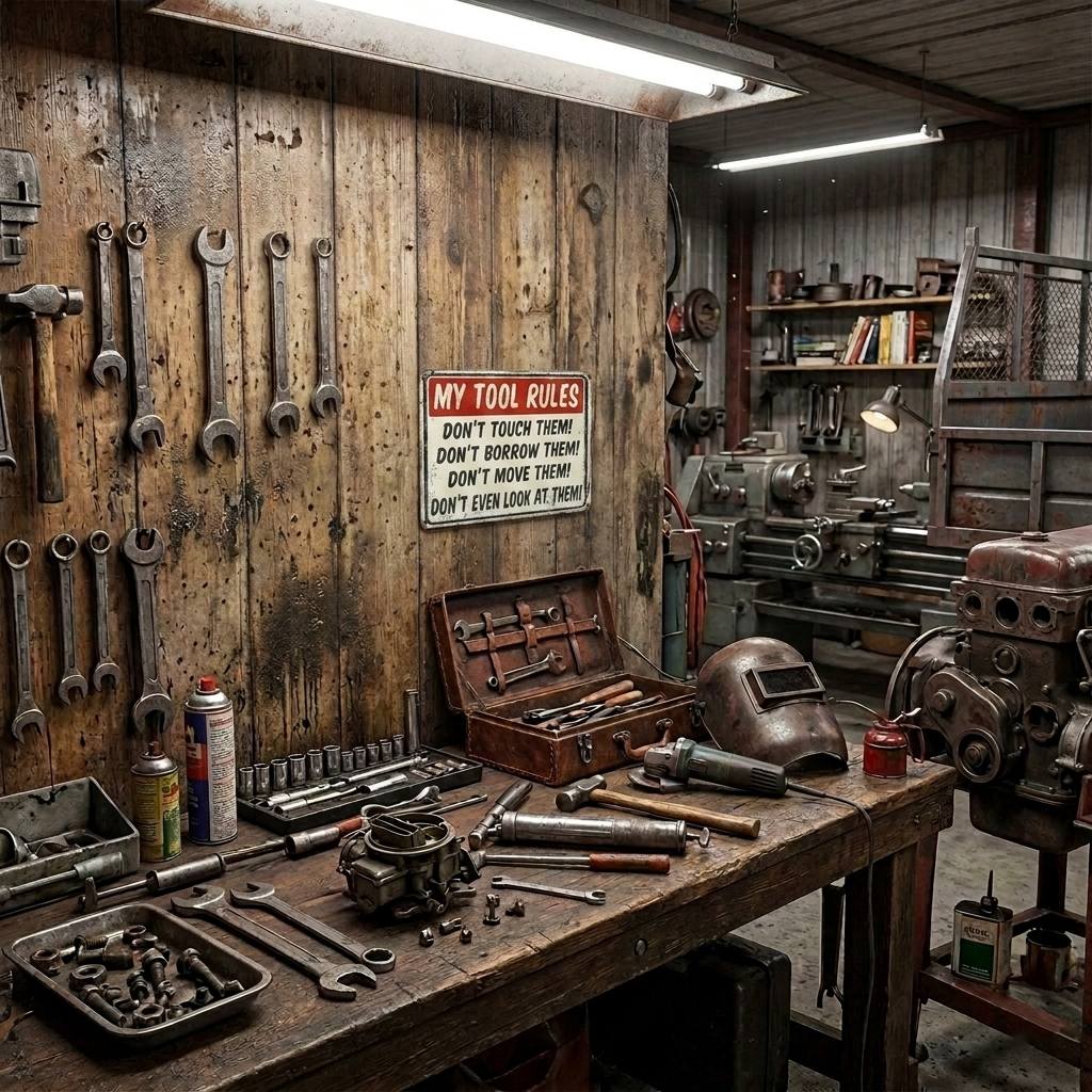 My Tool Rules 12in x 8in Metal Sign - Image 4