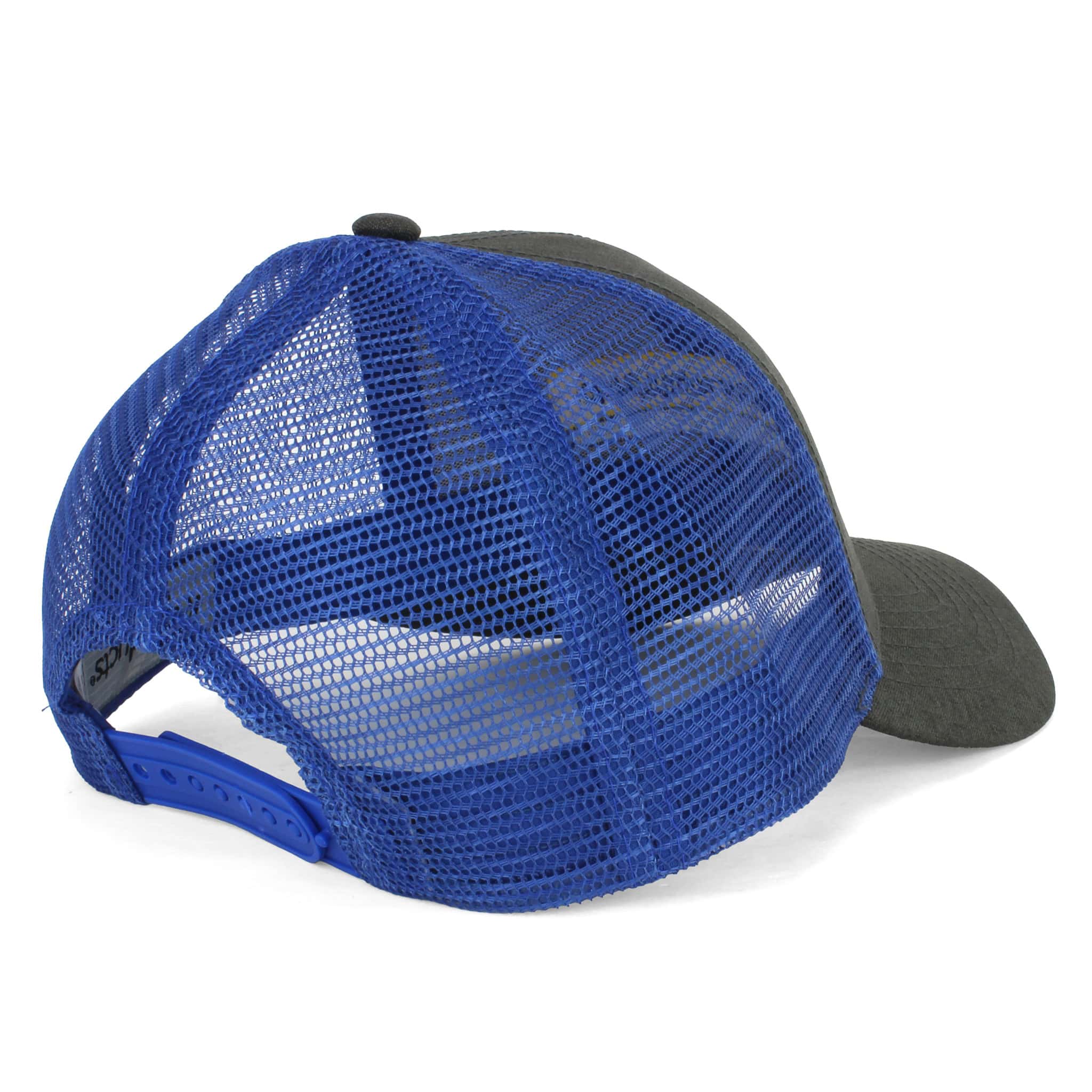 New Holland Heather Gray Twill Cap with Blue Mesh Back - Image 3