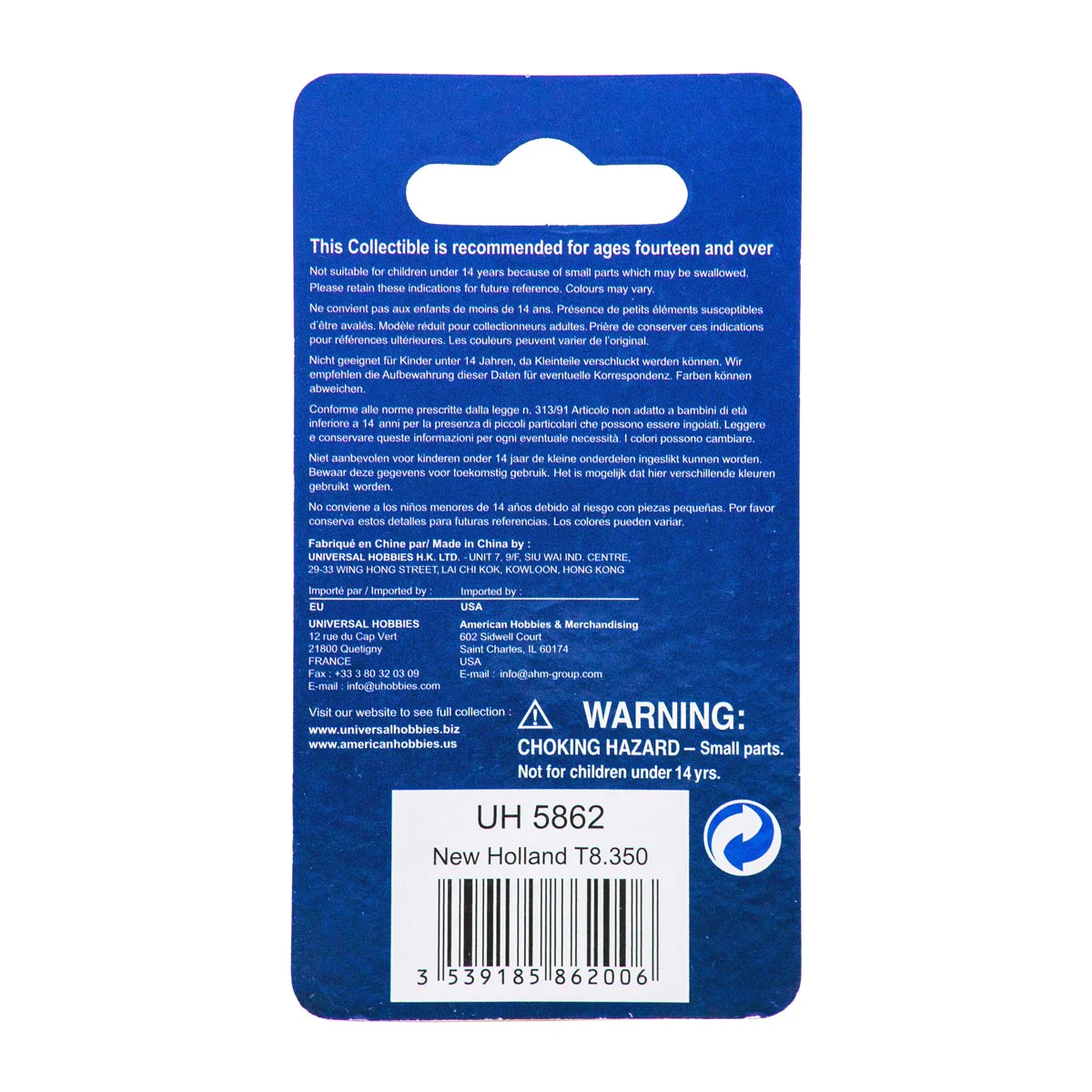 New Holland T8.350 Tractor Metal Keychain - Image 5