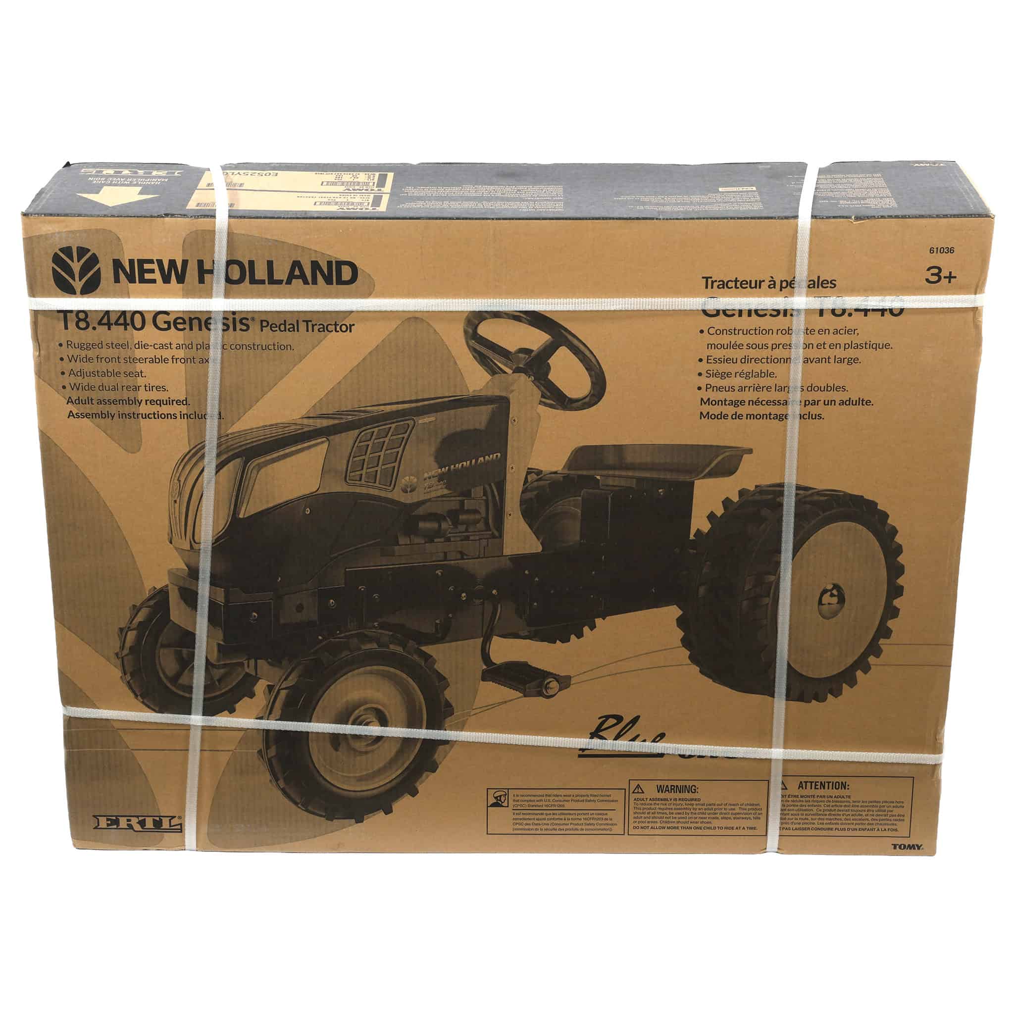 New Holland T8.440 Blue Power Pedal Tractor by ERTL - Image 2