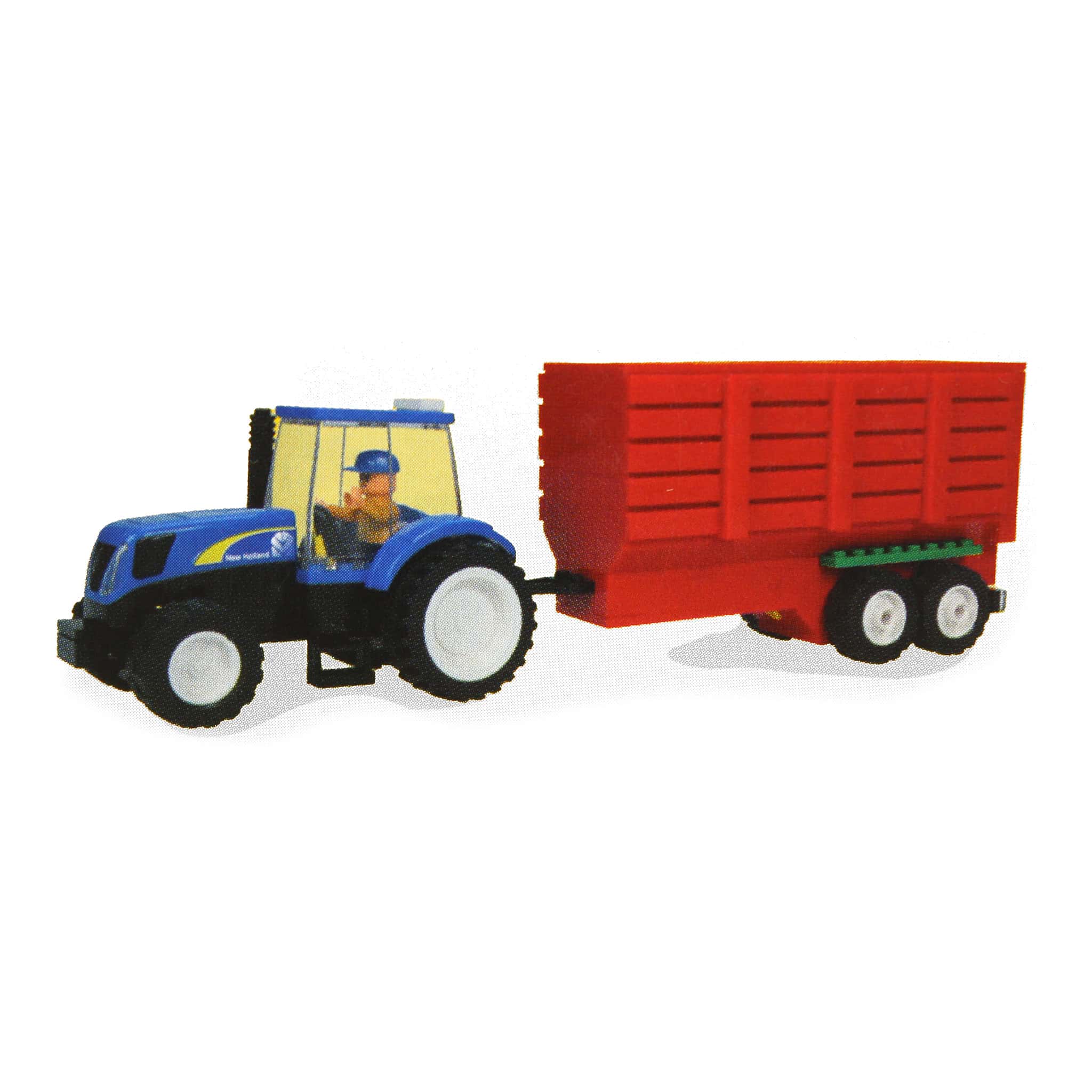 New Holland Block Set with Tractor, Farmer & Grain Trailer, 318 Pieces