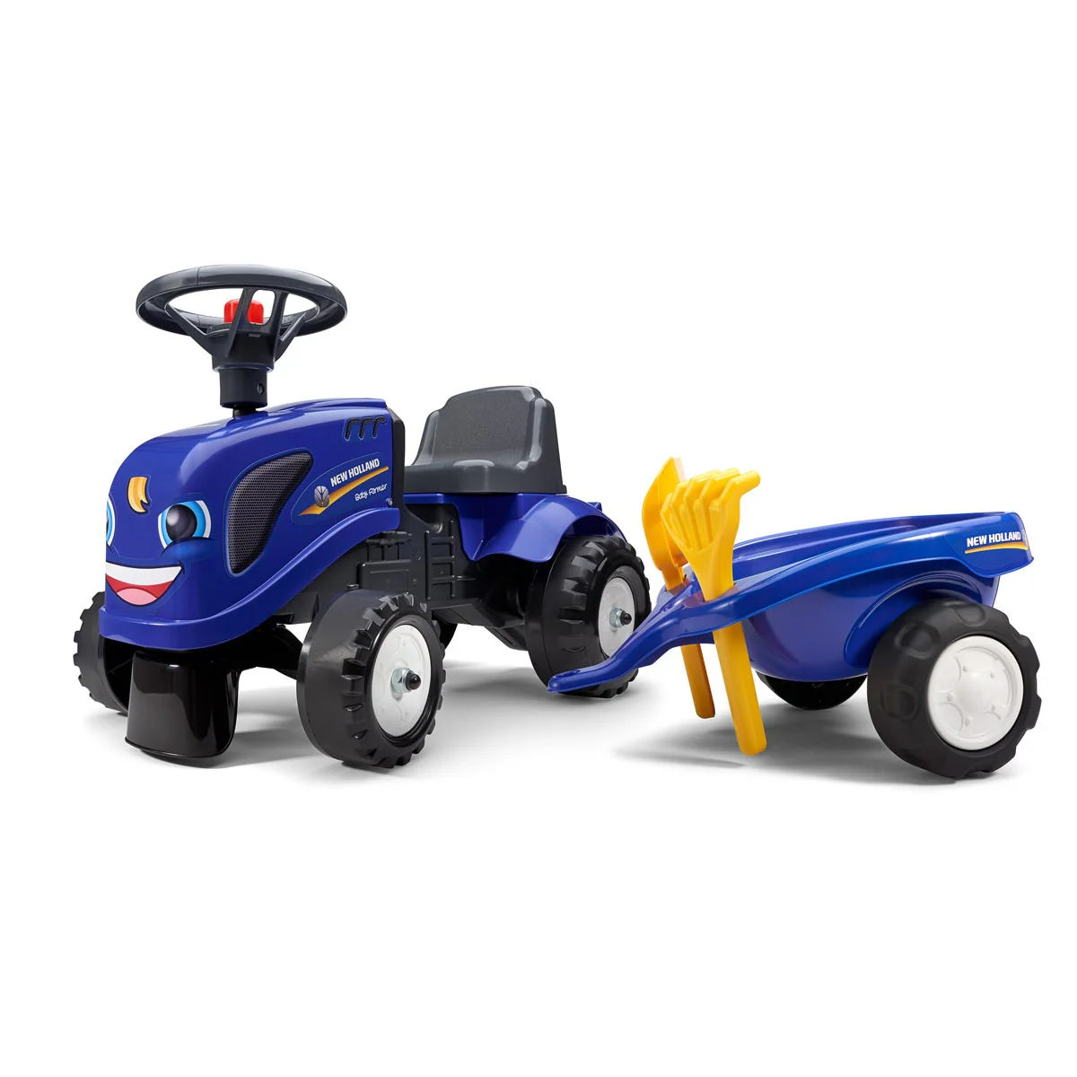 New Holland Ride On Tractor with Trailer, Gardening Tools and 2 Decal Sets - Image 2