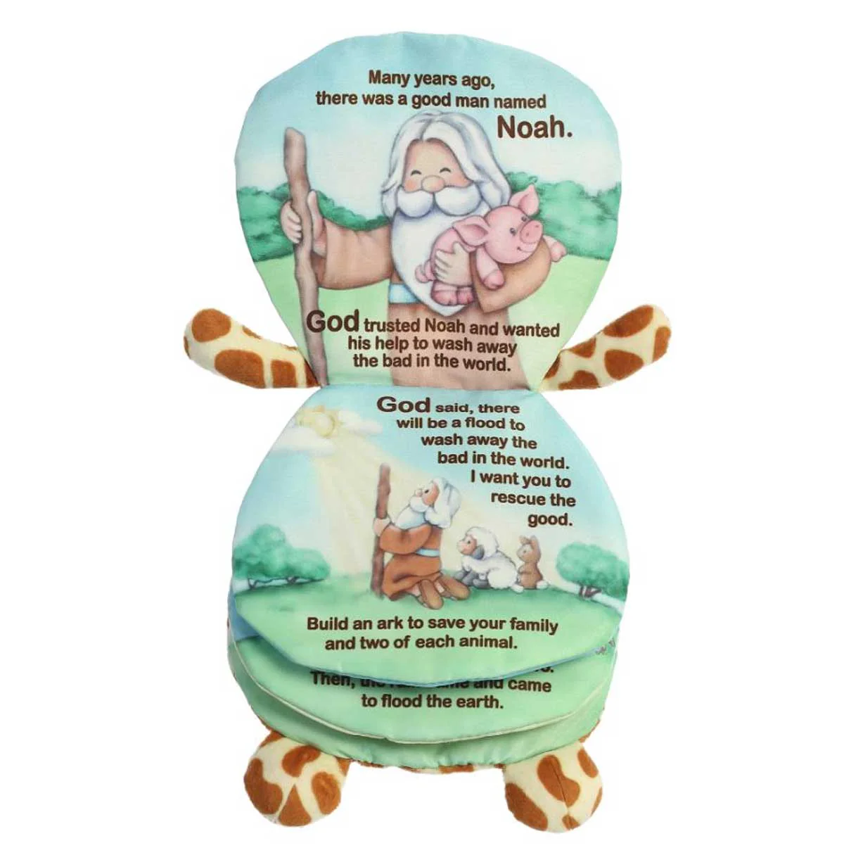 Noah's Ark 9in Giraffe Story Pals Soft Books Plush Animal By Ebba - Image 2