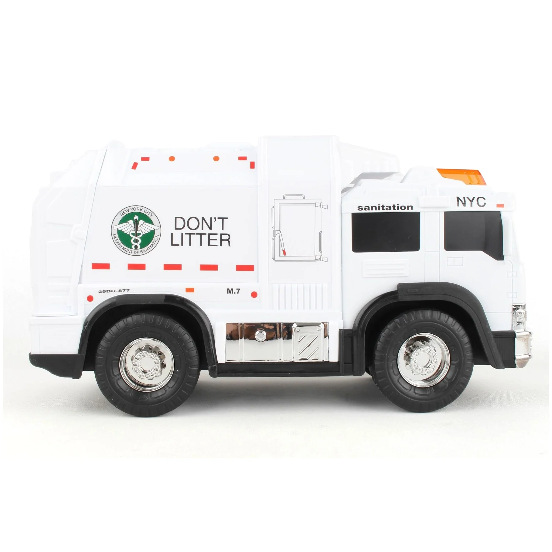 NYC Sanitation Garbage Truck with Lights & Sounds - Image 3