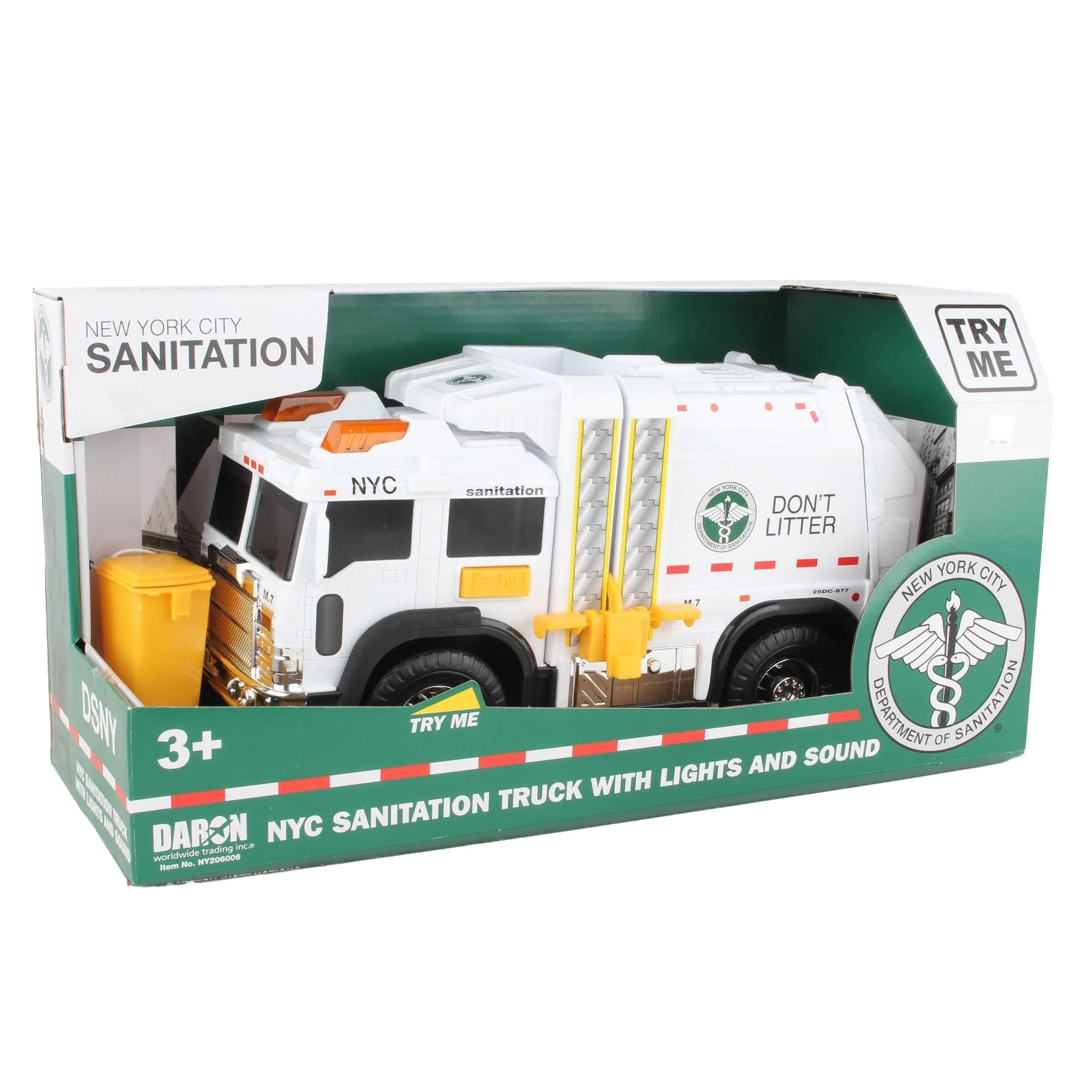 NYC Sanitation Garbage Truck with Lights & Sounds - Image 5