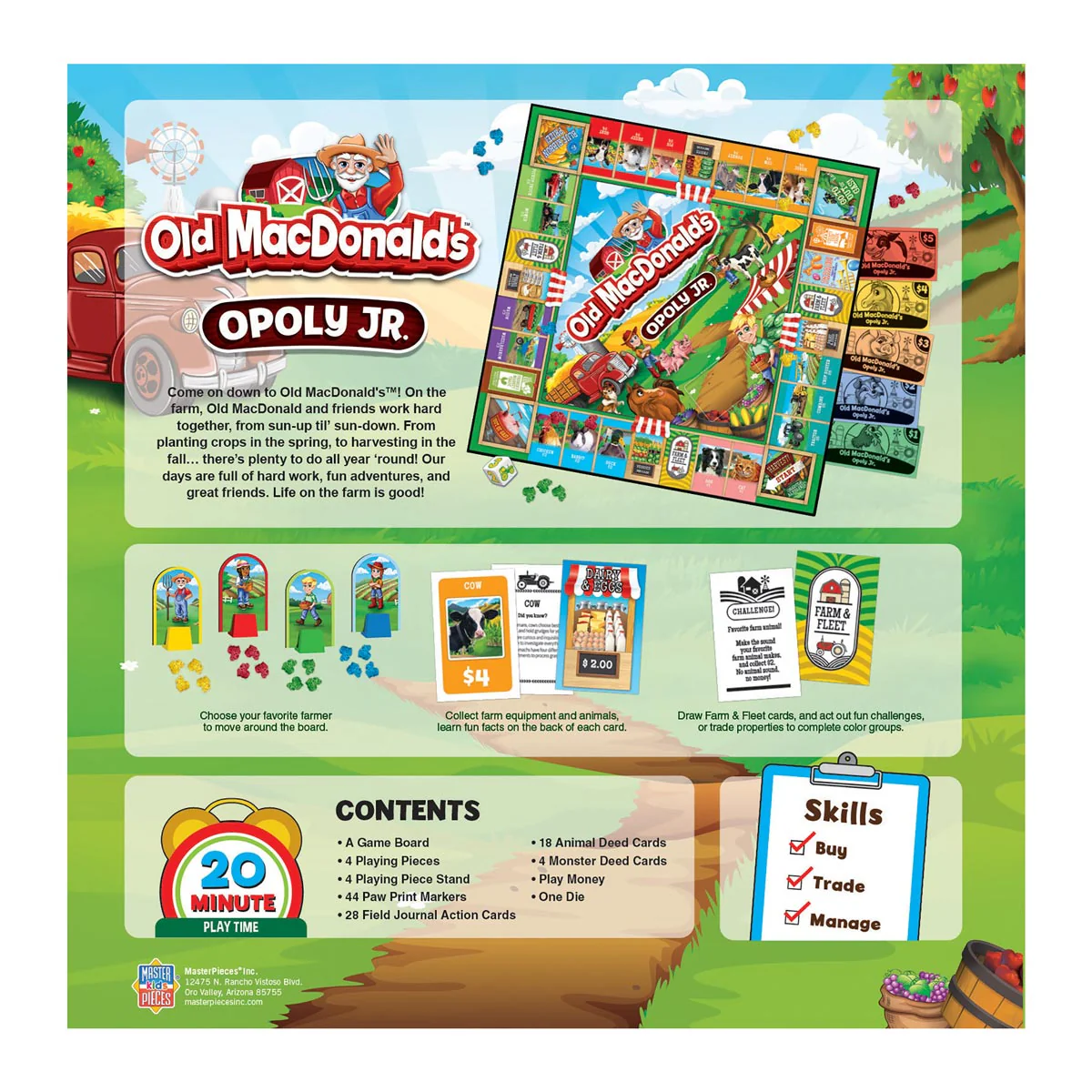 Old MacDonald's Opoly Junior Board Game - Image 2