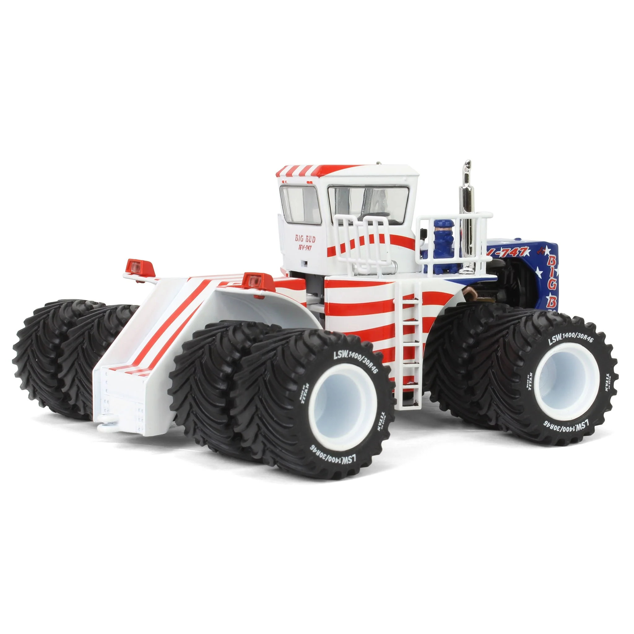 Patriotic Version ~ 1/64 Big Bud 16V-747 Silver Series Detroit 1100 HP Tractor with Titan Goodyear LSW Tires - Image 3