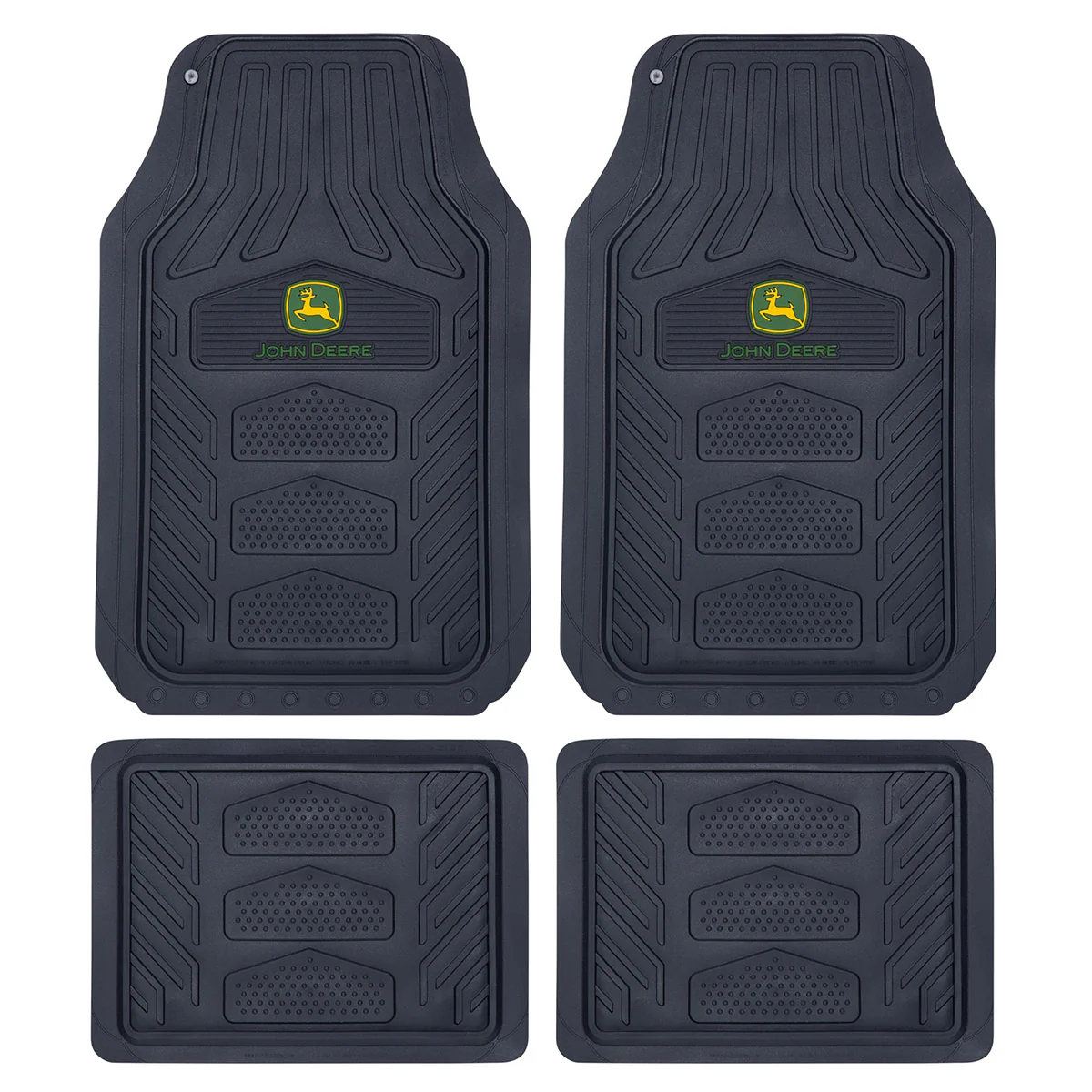 Plasticolor John Deere WeatherPro 4 Piece Vehicle Floor Mat Set