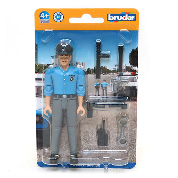 1/16 Bruder Police Officer Light Skin with Accessories (Poseable) - Image 2