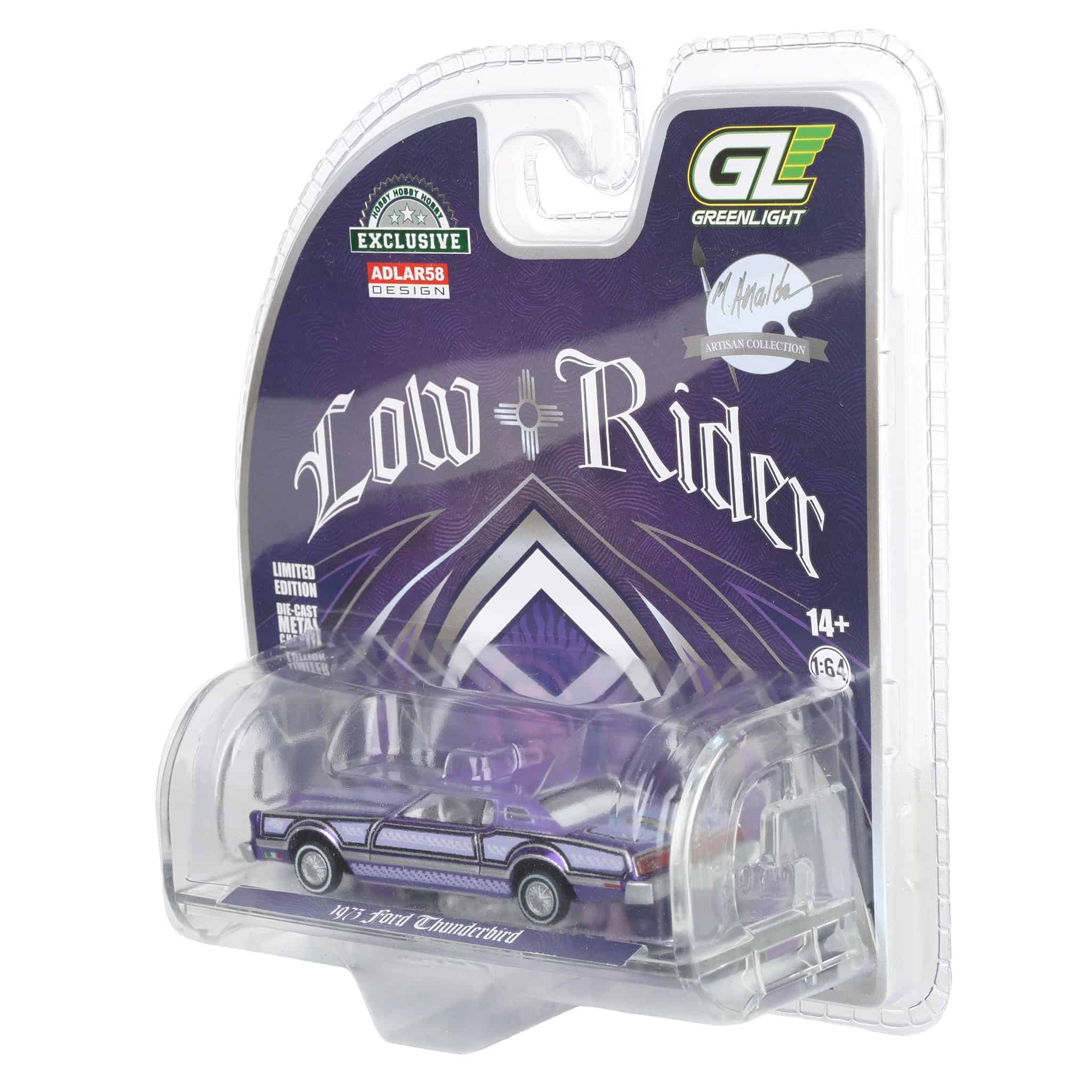 Purple Chrome Chase Unit ~ 1/64 1973 Ford Thunderbird Lowrider, Michael Heralda Special Edition, Hobby Exclusive - Image 3