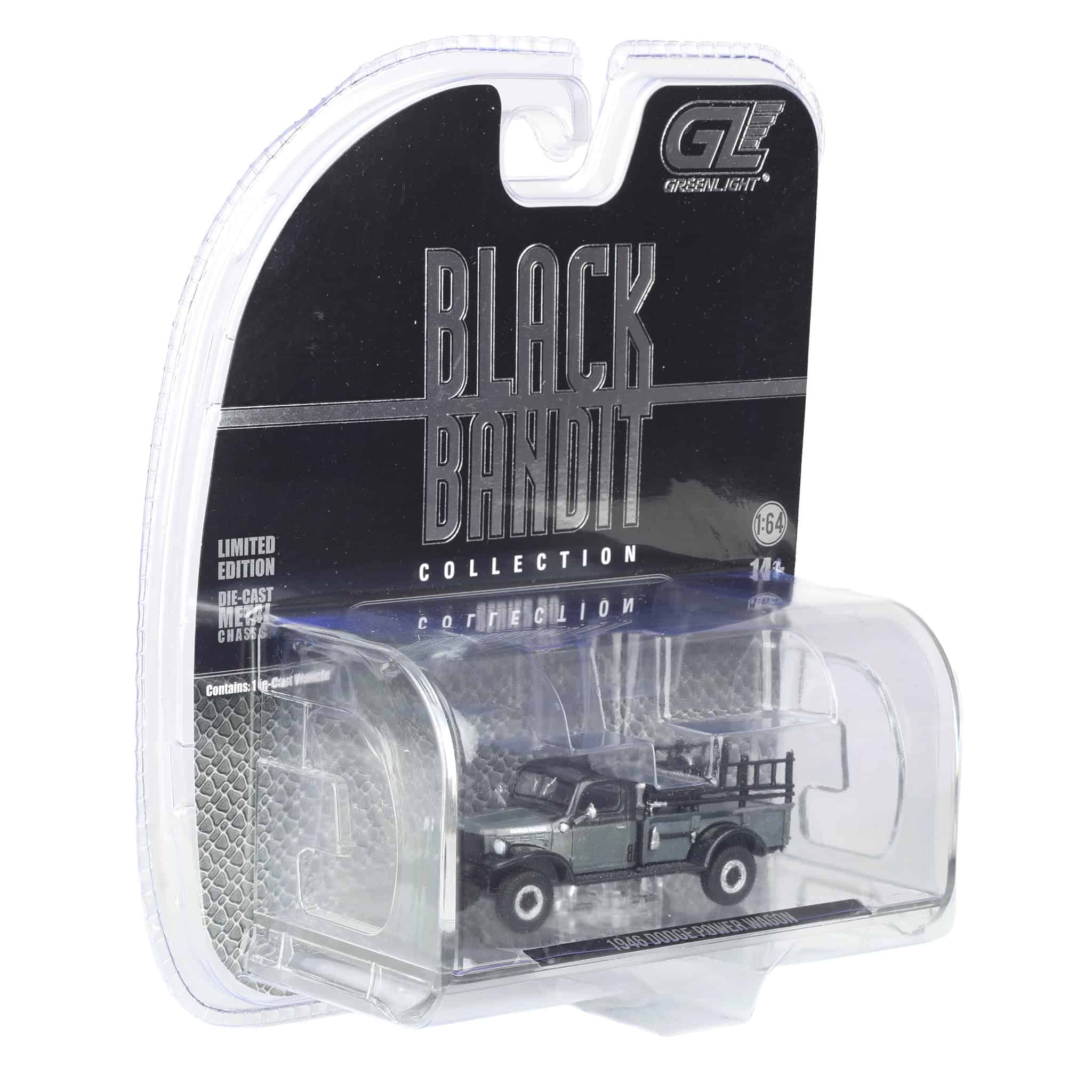 Raw Chase Unit ~ 1/64 1946 Dodge Power Wagon Fire Truck, Black Bandit Series 30 - Image 2