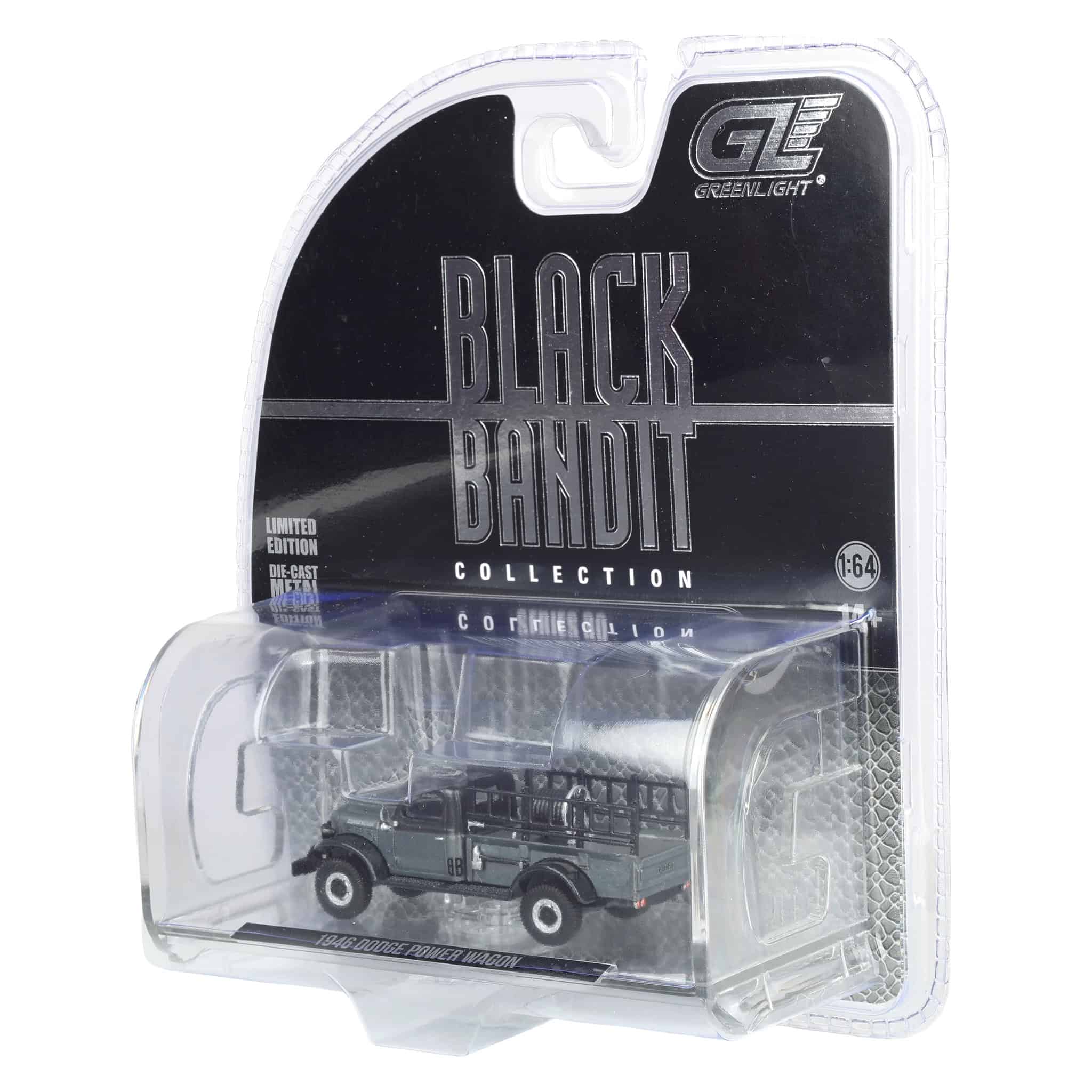 Raw Chase Unit ~ 1/64 1946 Dodge Power Wagon Fire Truck, Black Bandit Series 30 - Image 3