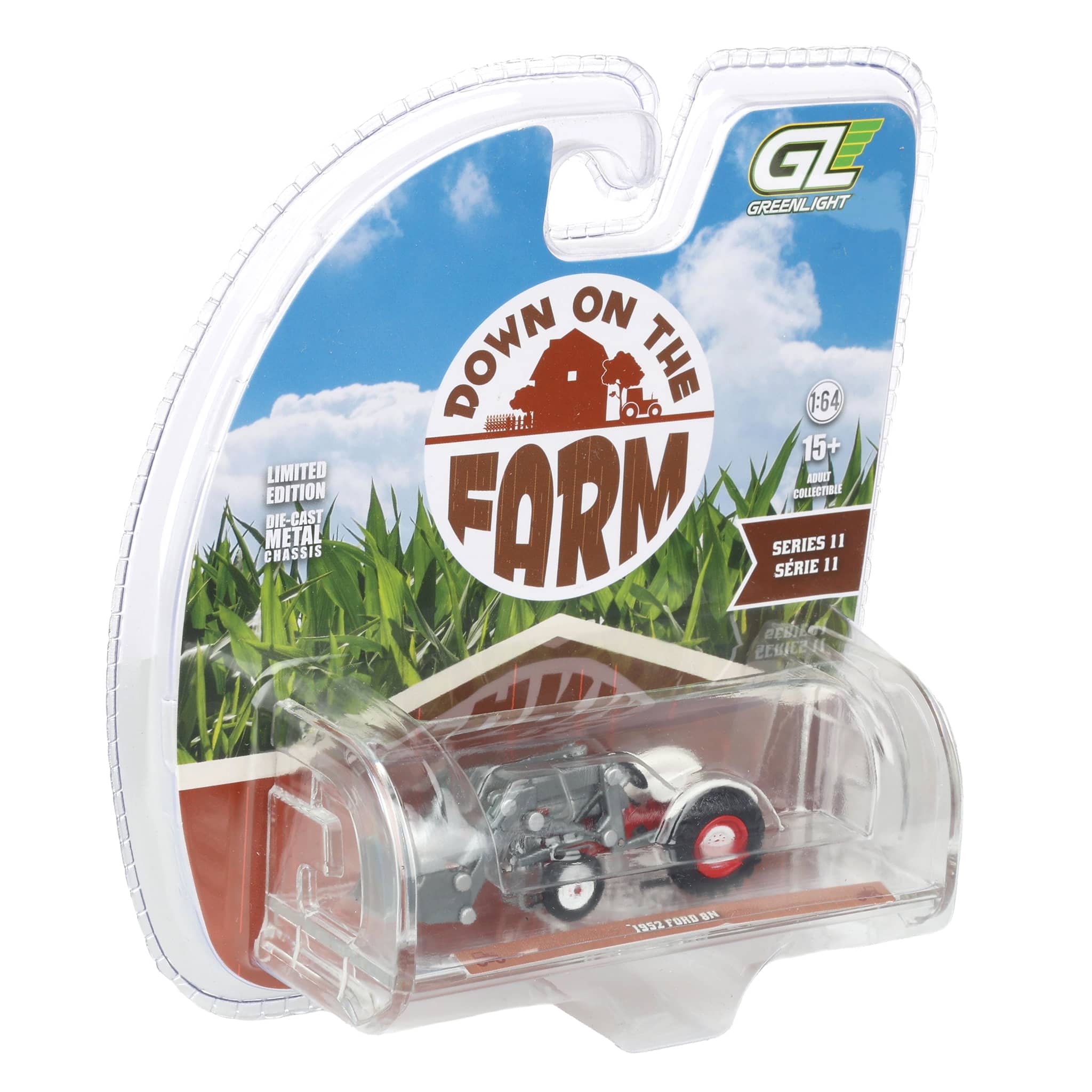 Raw Chase Unit ~ 1/64 1952 Ford 8N Tractor, Red & White, Down on the Farm Series 11 by GreenLight Collectibles - Image 2