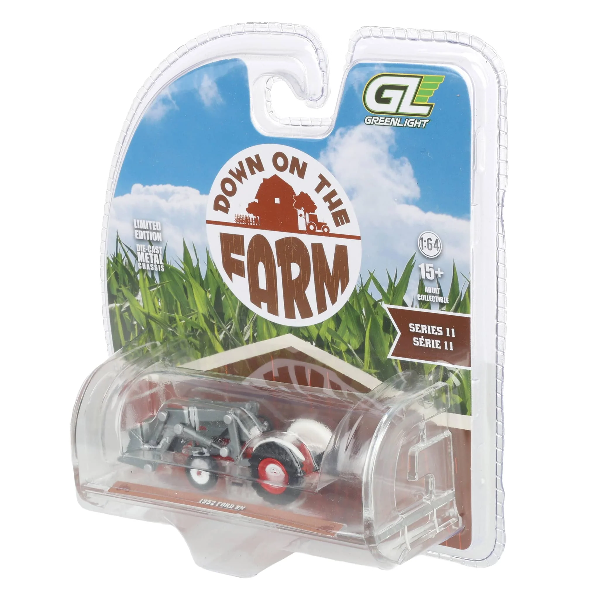 Raw Chase Unit ~ 1/64 1952 Ford 8N Tractor, Red & White, Down on the Farm Series 11 by GreenLight Collectibles - Image 3